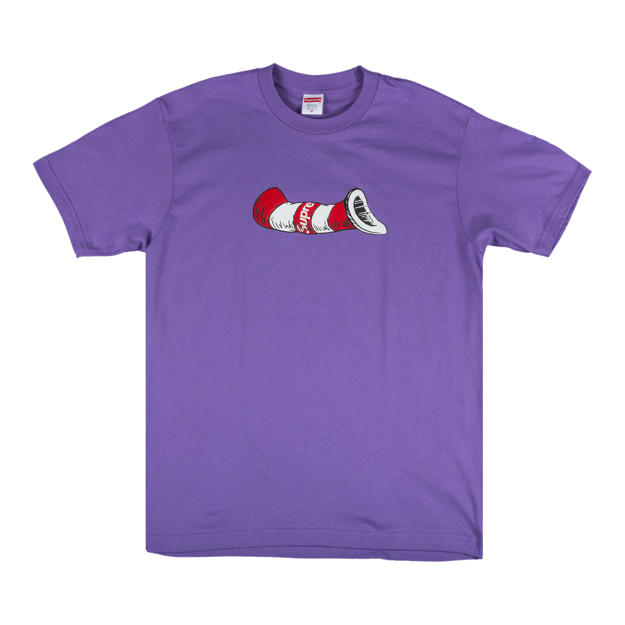Pre-owned Supreme Cat In The Hat T-shirt 'purple'