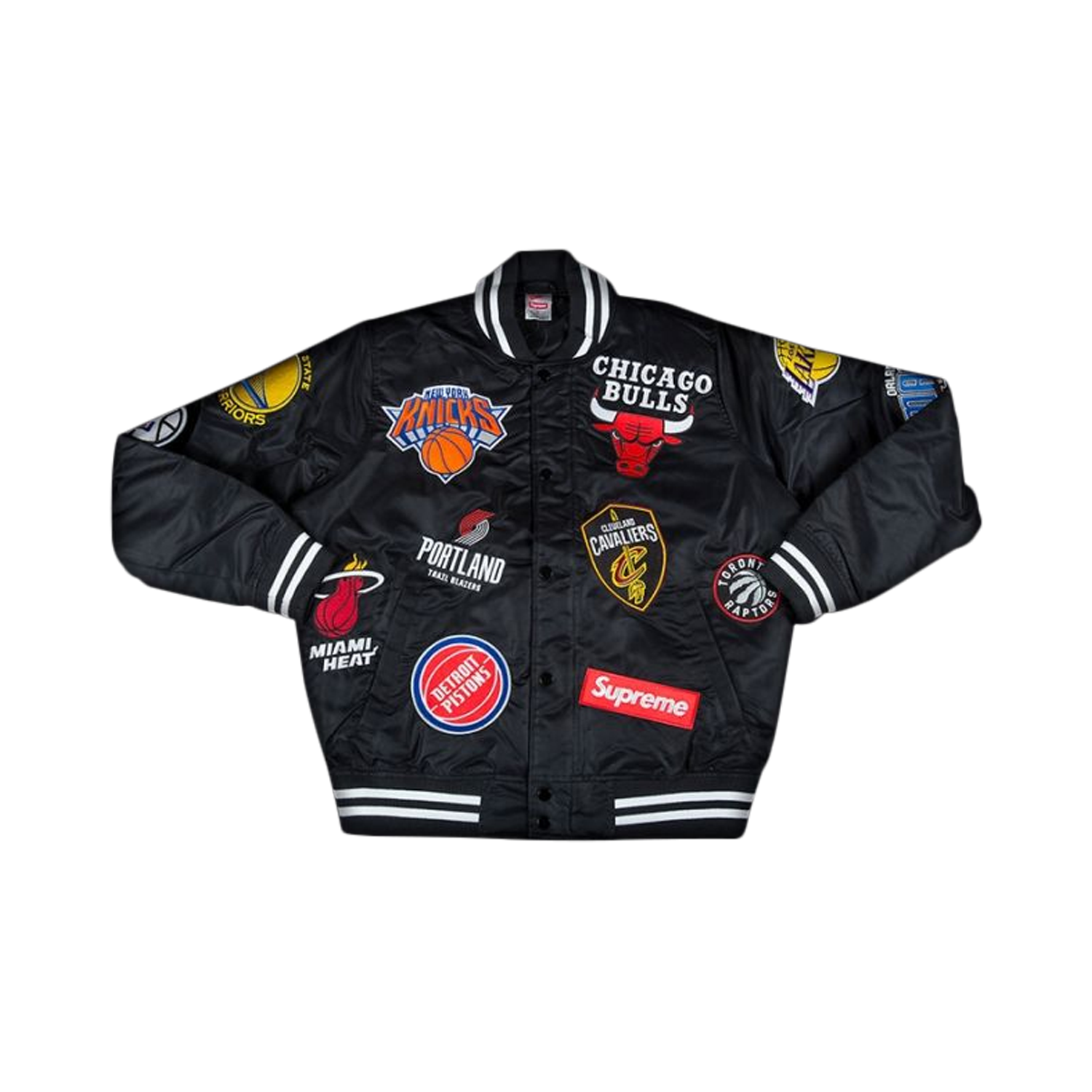Buy Supreme x Nike x NBA Teams Warm Up Jacket 'Black' - SS18J37 BLACK | GOAT