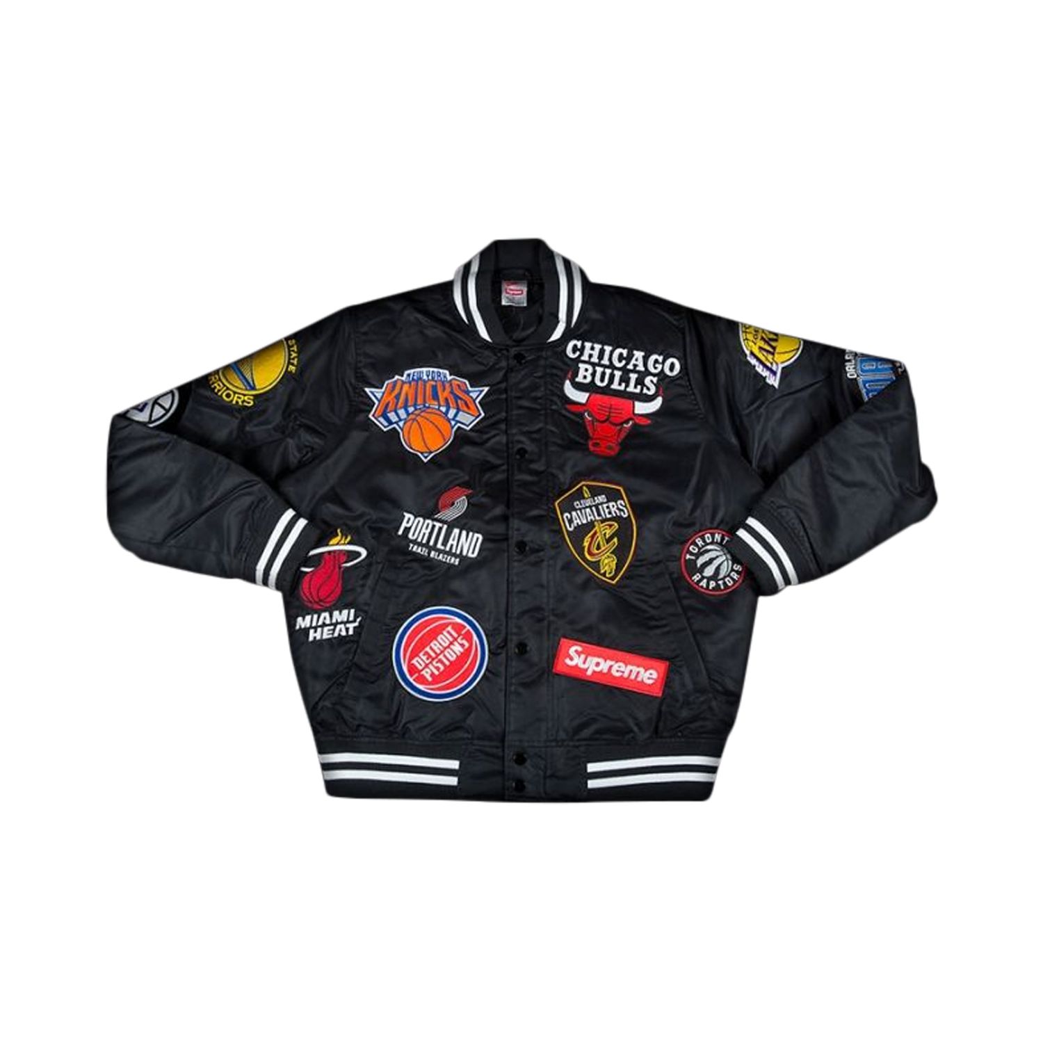 Supreme x Nike x NBA Teams Warm Up Jacket 'Black' | Men's Size S