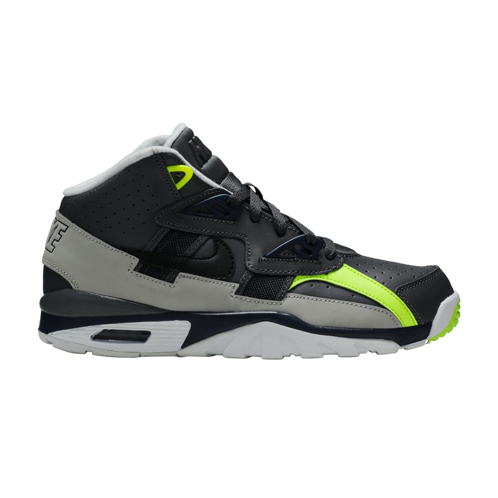Pre-owned Nike Air Trainer Sc Gs 'dark Grey Navy Volt' | Kid's Size 5.5 In Gray