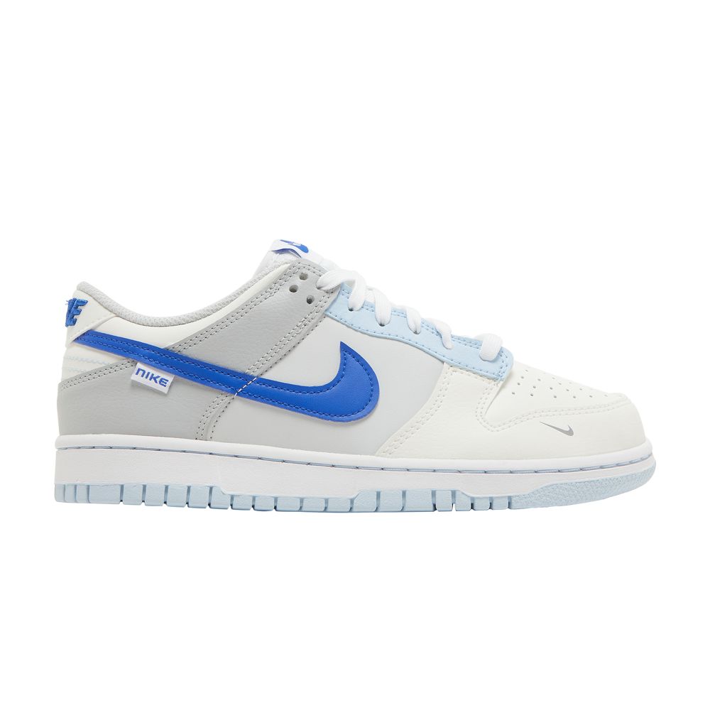 Pre-owned Nike Dunk Low Gs 'just Stitch It - Hyper Royal' | Cream | Kid's Size 7 In White