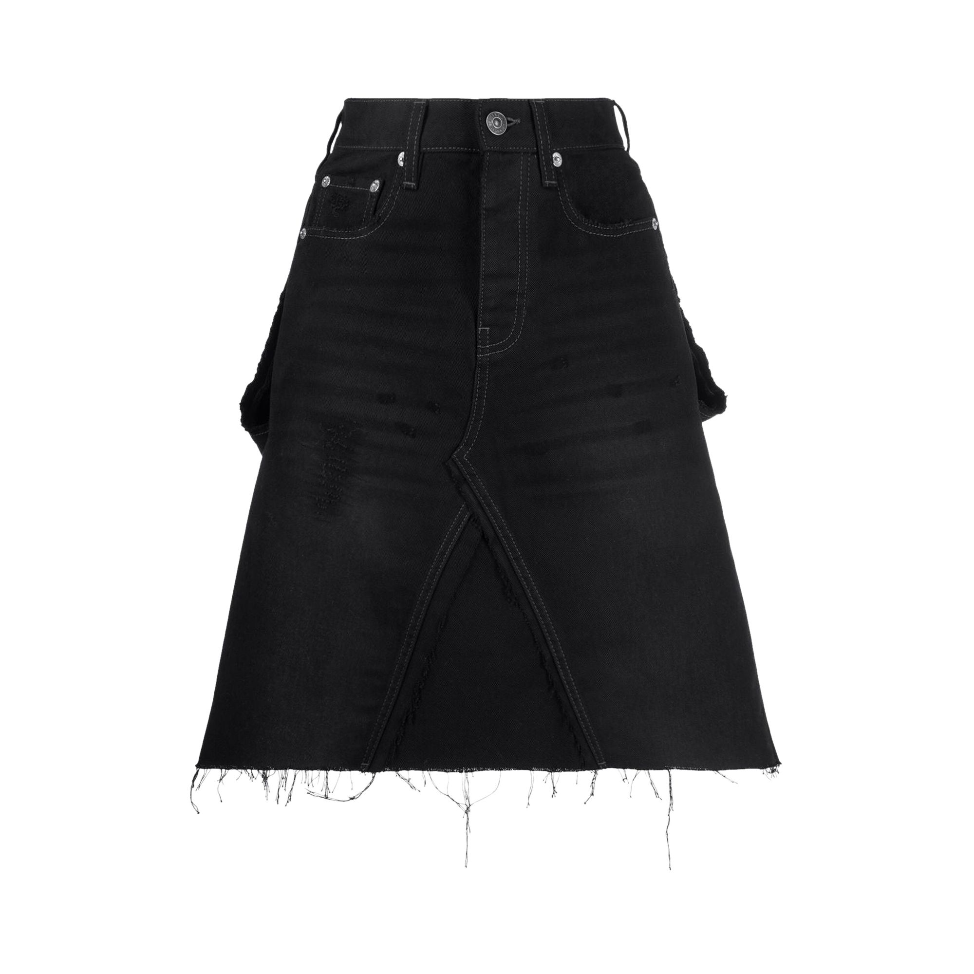 Pre-owned Balenciaga Denim Skirt 'matte Black' | Women's Size 34