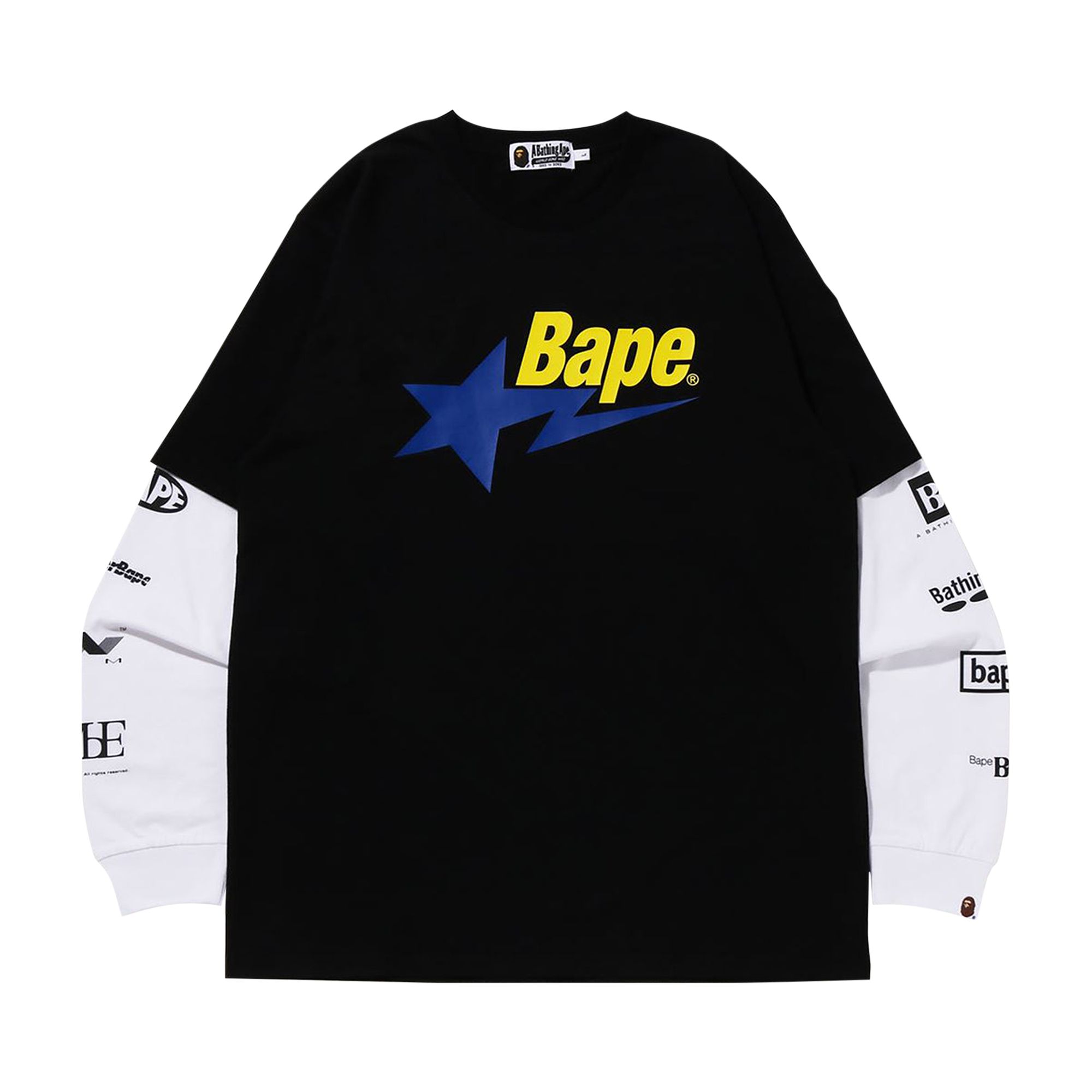 BAPE Sta Layerd Long-Sleeve Tee 'Black' | Men's Size S