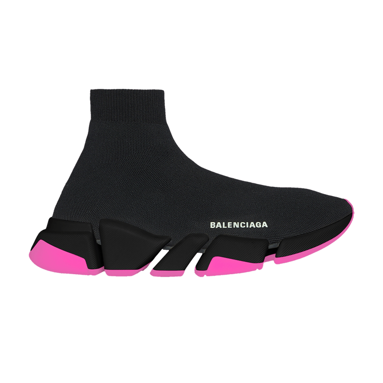 Buy Balenciaga Wmns Speed 2.0 Sneaker Clear Sole Black Neon Pink 654045 W2DI8 1056 GOAT CA