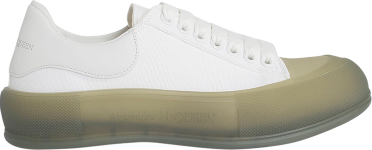 Alexander McQueen Deck Skate Plimsoll Lace-Up White Black