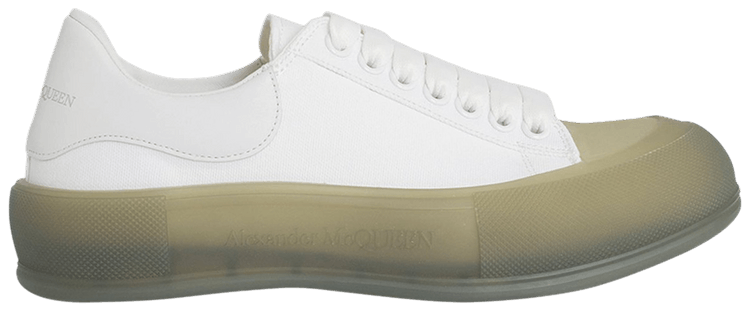 Alexander McQueen Deck Skate Plimsoll Lace-Up White Black