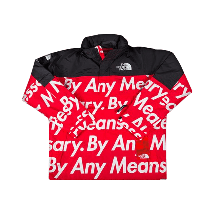 Buy Supreme x The North Face By Any Means Mountain Pullover Red FW15J1 RED GOAT CA