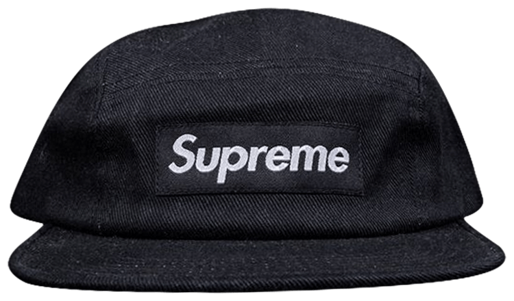 Supreme Dyed Denim Camp Cap Black