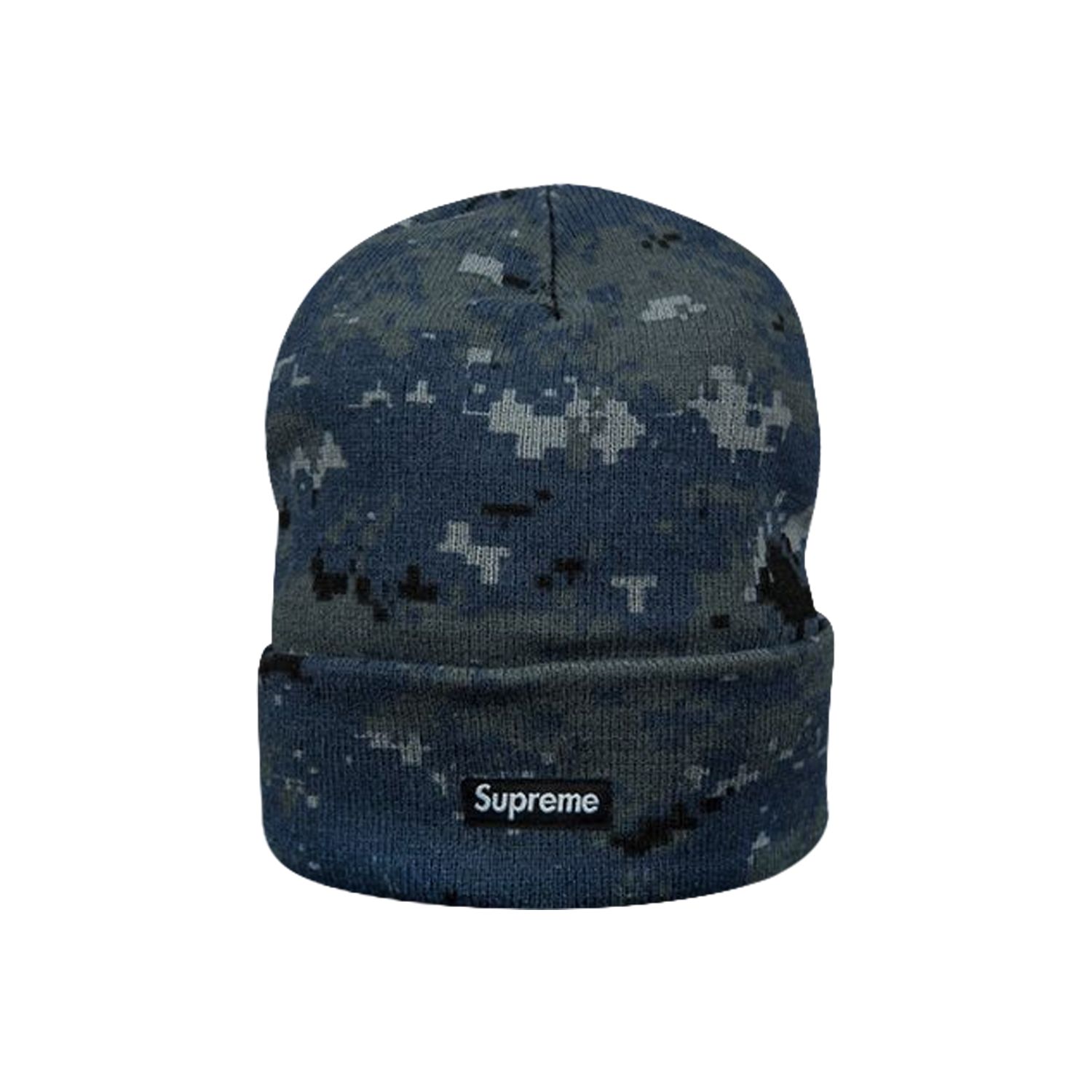 Pre-owned Supreme Digi Camo Beanie 'navy' | Blue | Men's Size Onesize