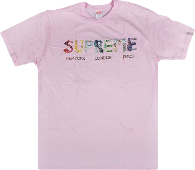 Sygdom amatør Astrolabe Buy Supreme Crystals T-Shirt 'Pink' - SS18T49 PINK - Pink | GOAT