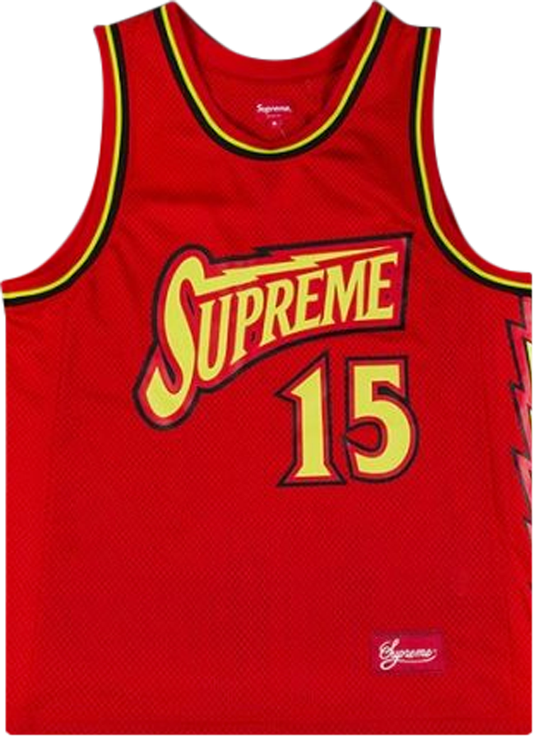 Supreme Bolt Basketball Jersey 'Red'