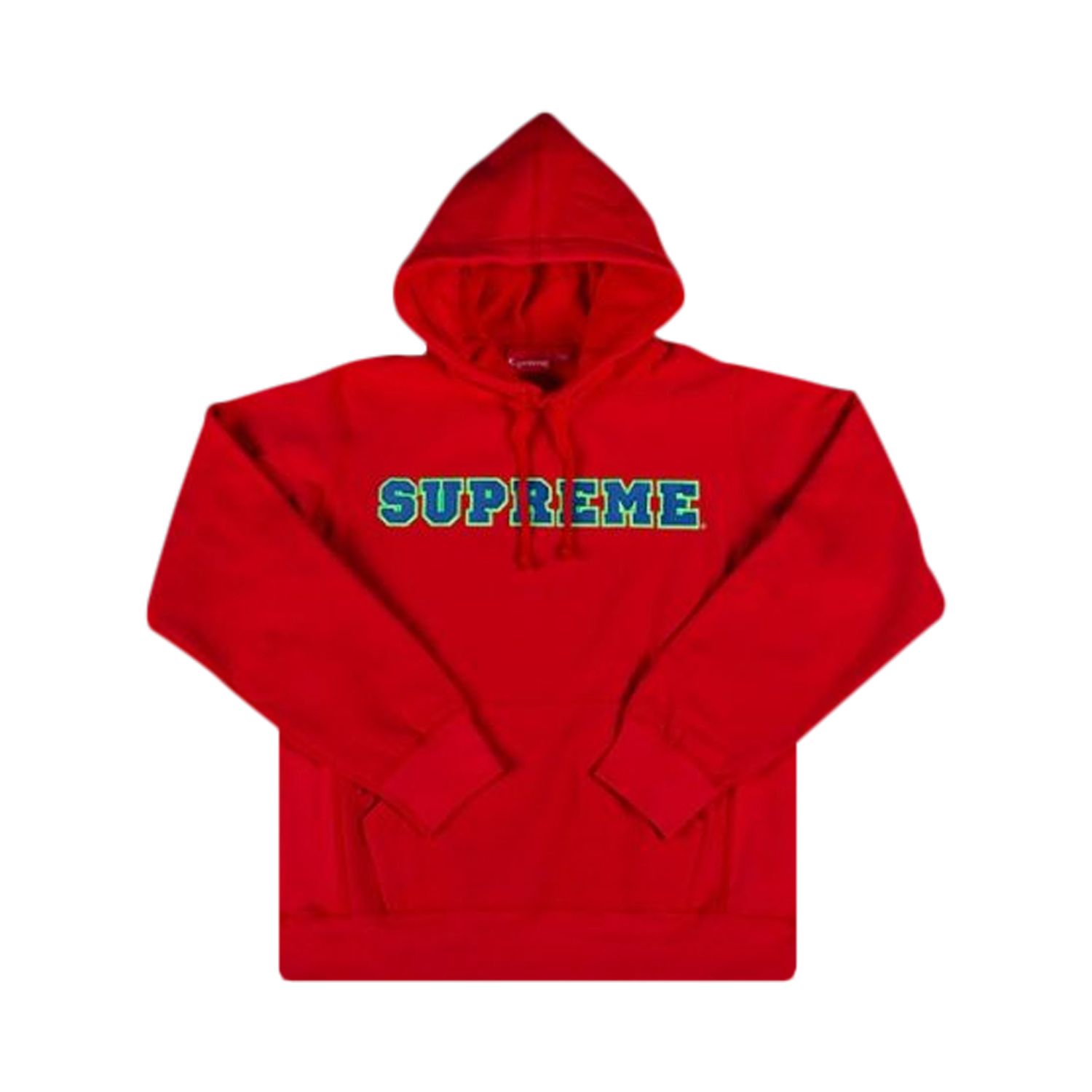 Pre-owned Supreme Cord Collegiate Hooded Sweatshirt 'red' | Men's Size L