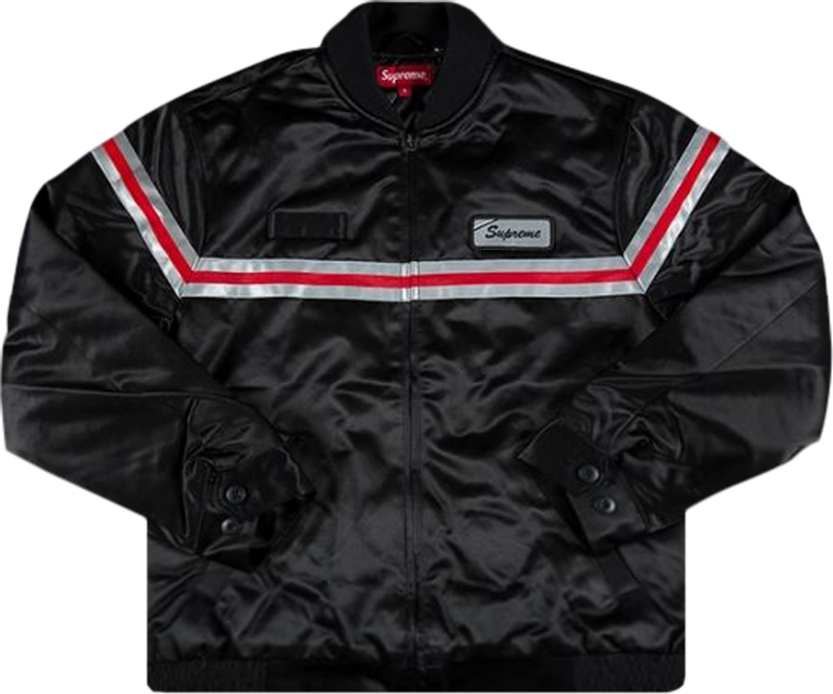 Buy Supreme Reflective Stripe Work Jacket 'Black' - SS18J14 BLACK