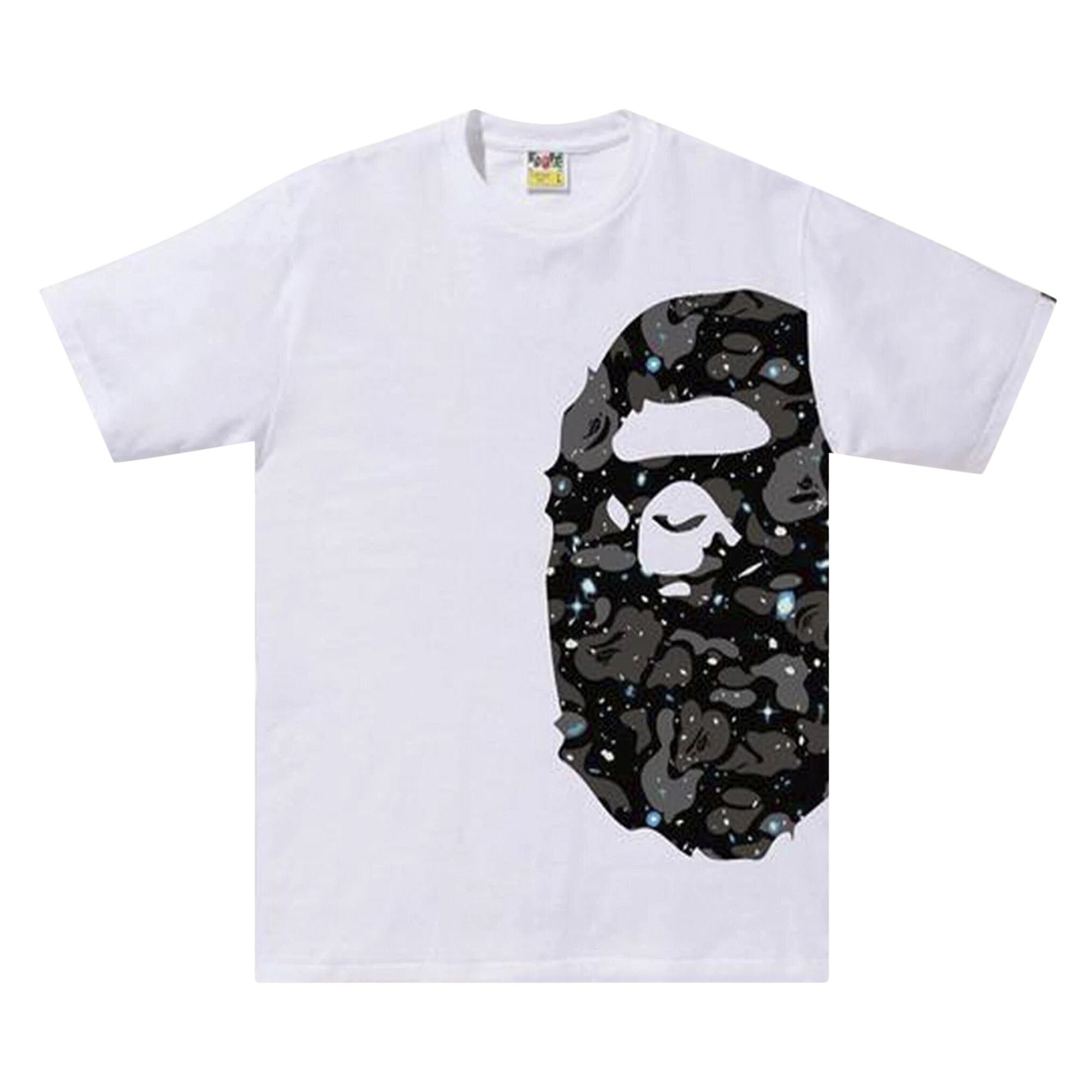 BAPE Space Camo Side Big Ape Head T-Shirt 'White' | Men's Size XL