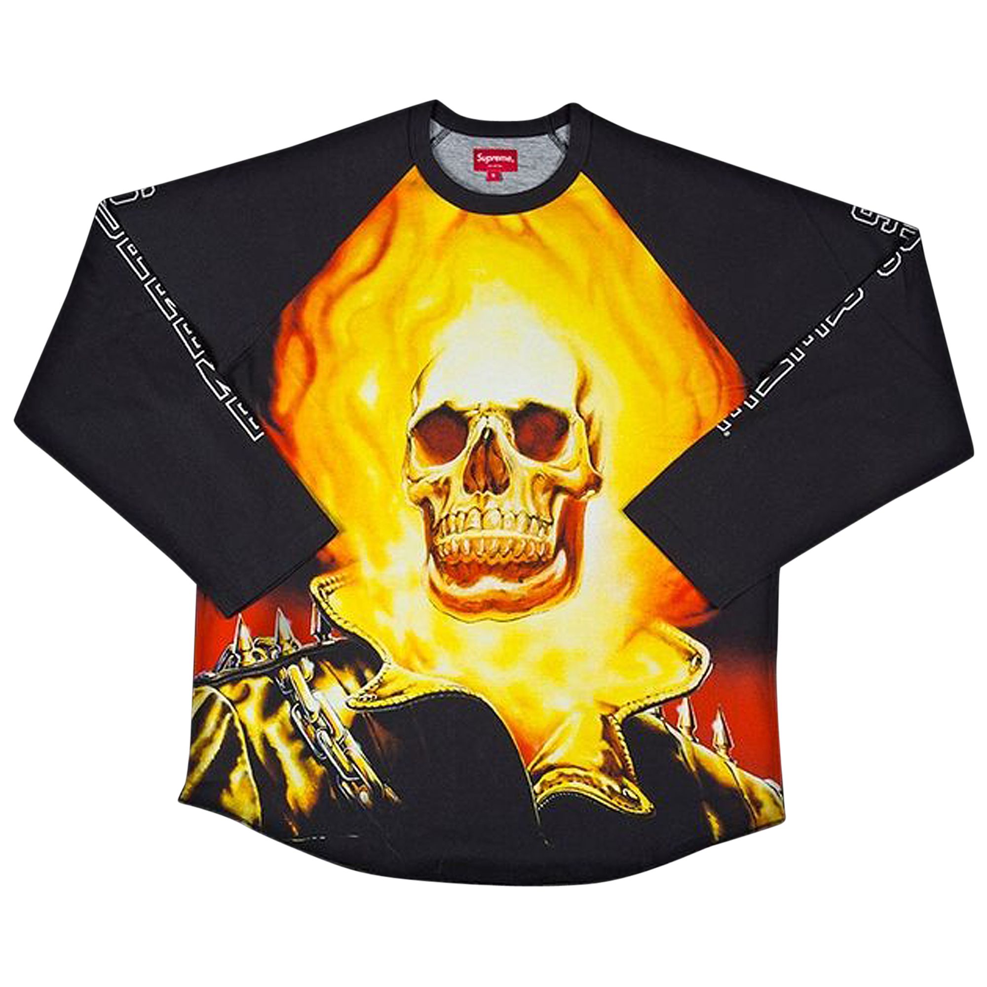 Supreme Ghost Rider Raglan Long-Sleeve Top 'Black' | Men's Size M