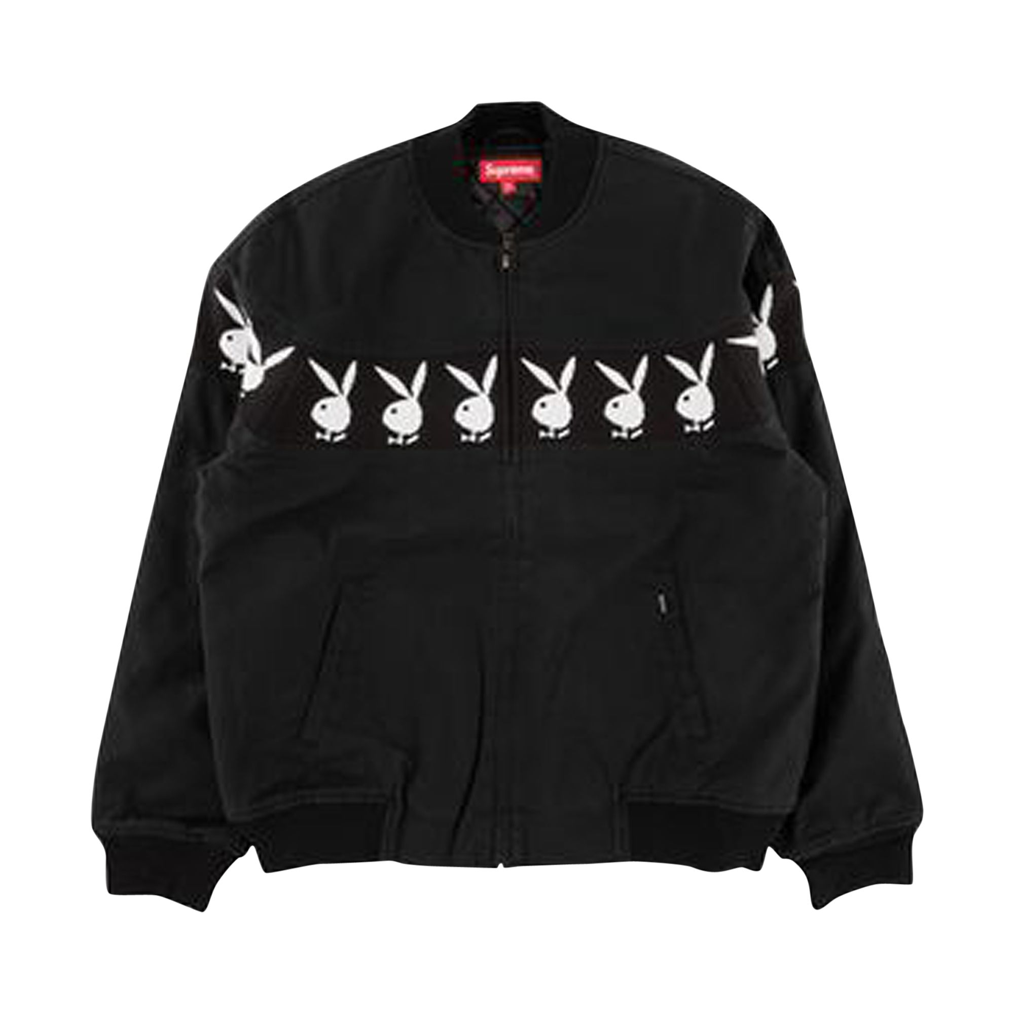 Supreme Playboy Crew Jacket 'Black' | Men's Size M