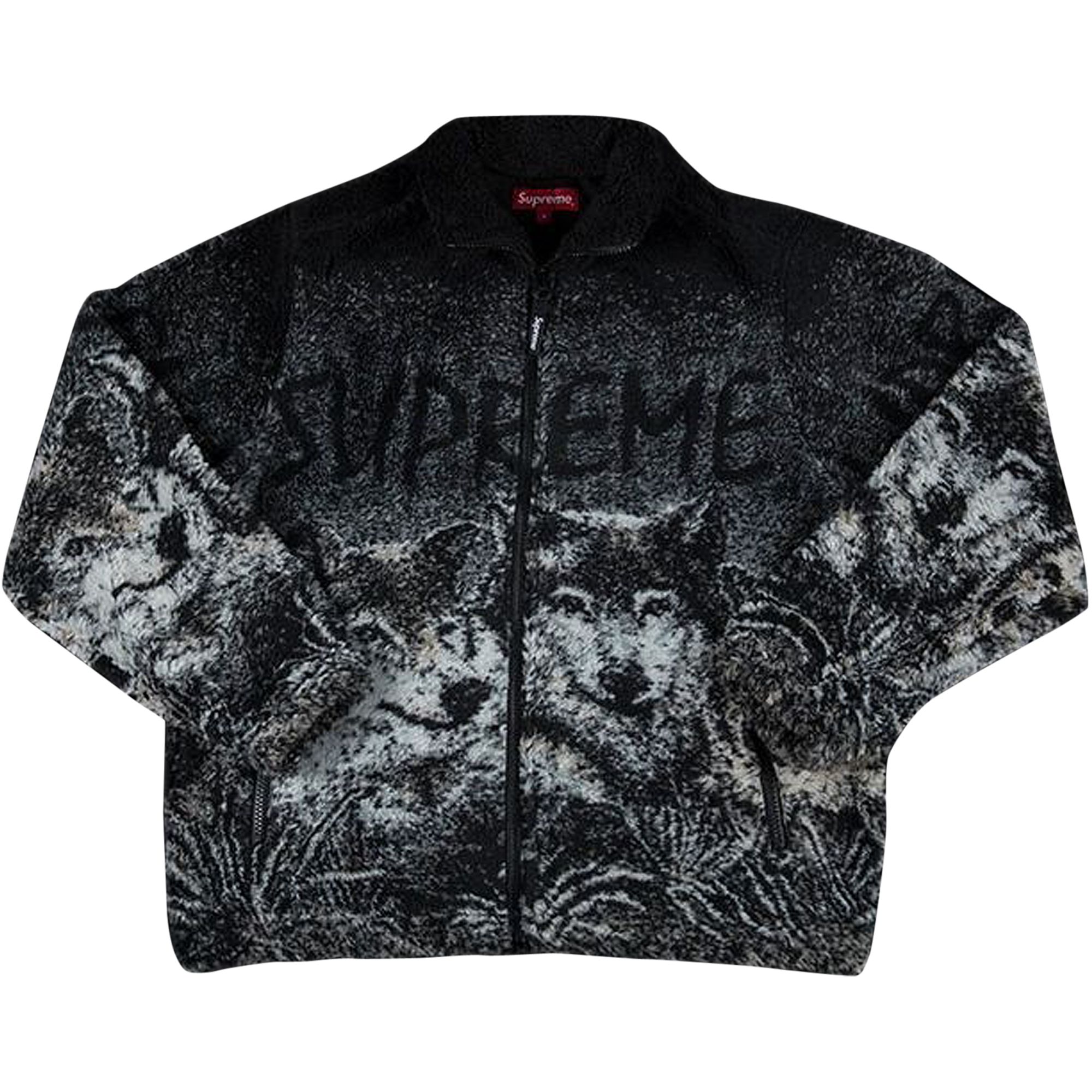 Supreme Wolf Fleece Jacket 'Black' | Men's Size M