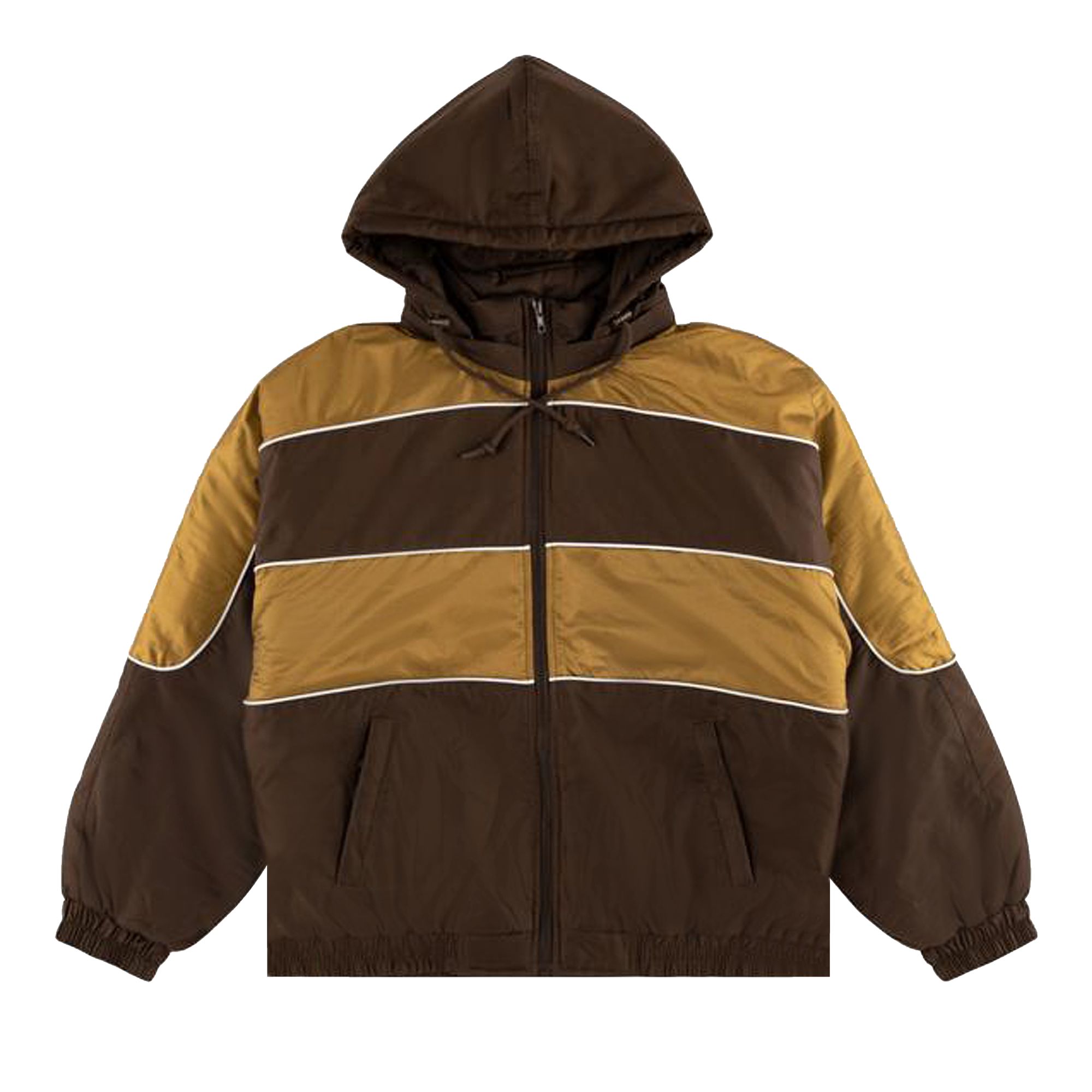 Pre-owned Supreme Sports Piping Puffy Jacket 'brown'