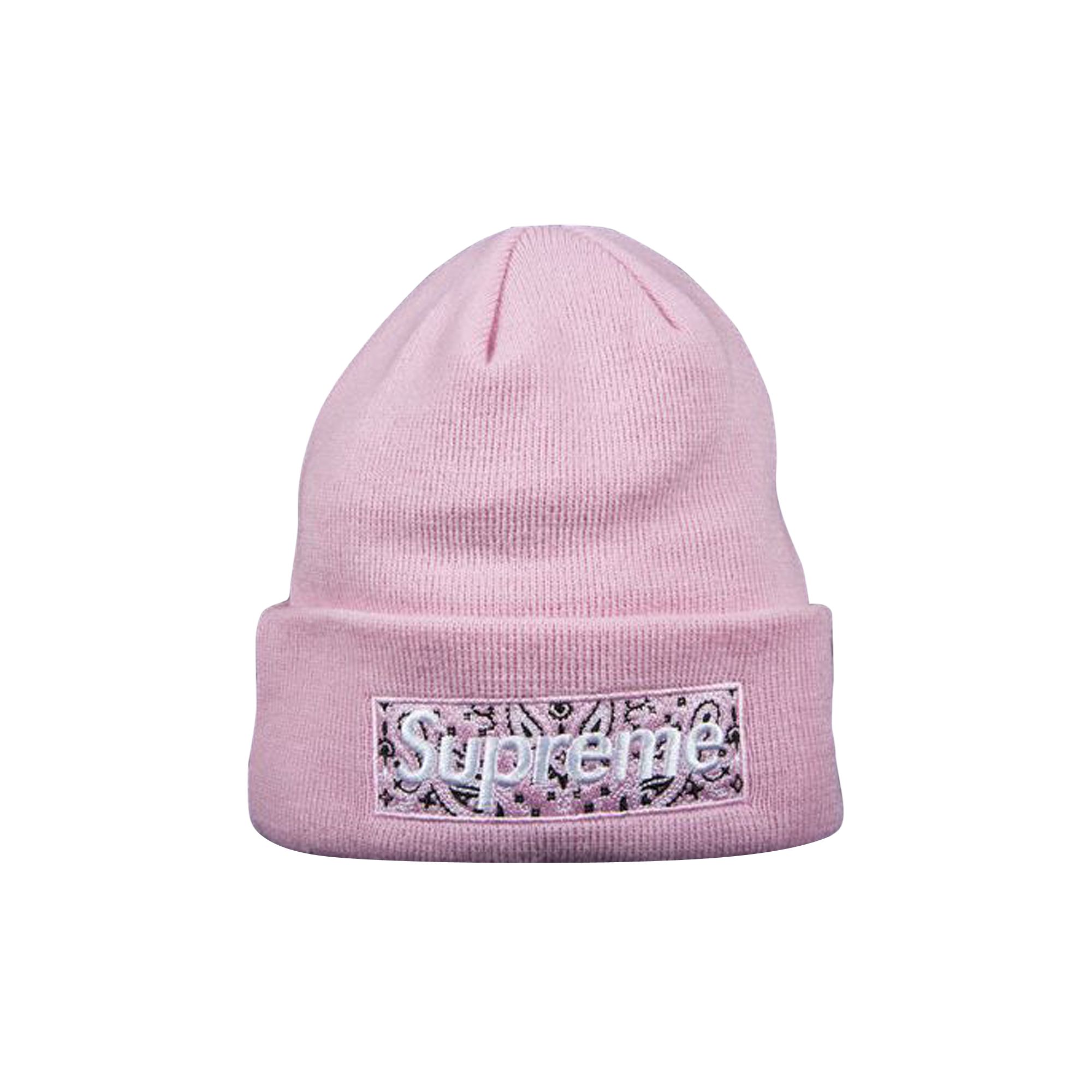 Supreme x New Era Bandana Box Logo Beanie 'Pink' | Men's Size Onesize