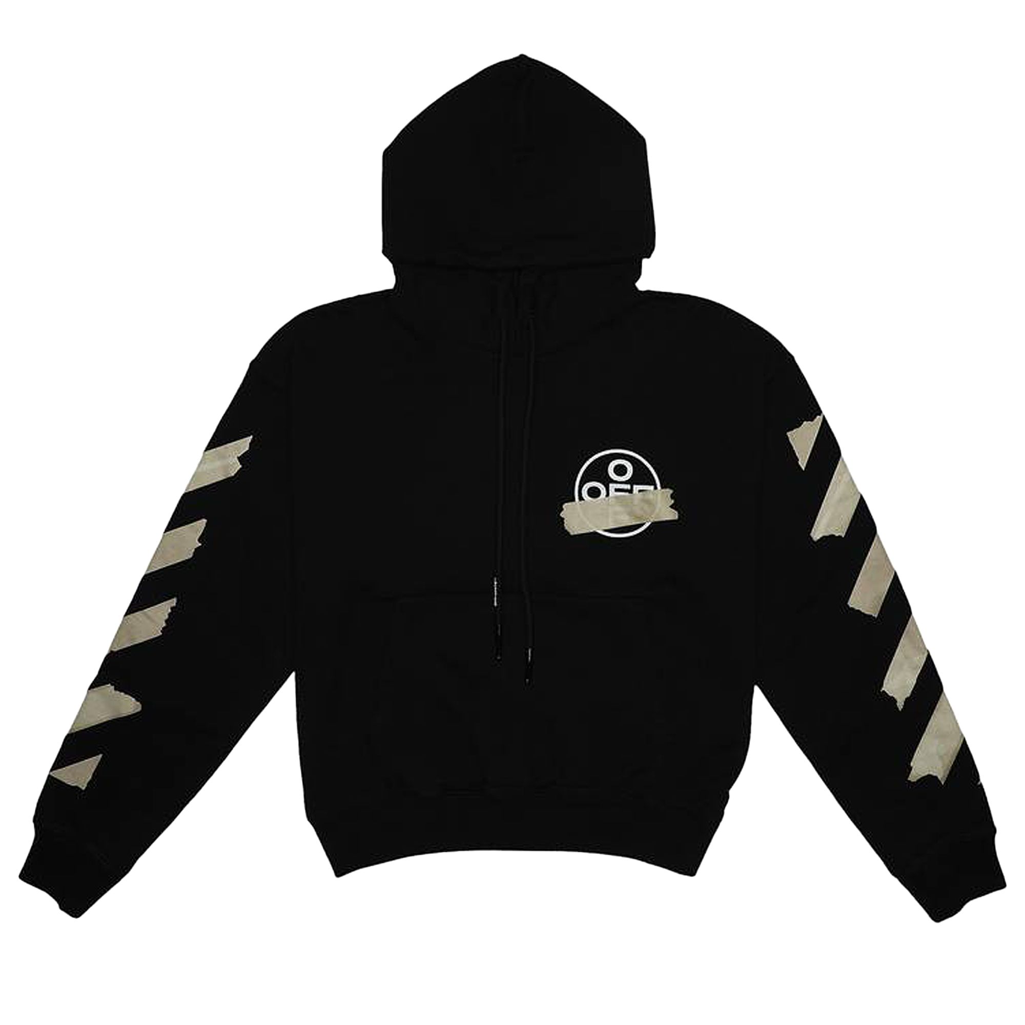Off-White Tape Arrows Over Hoodie 'Black/Beige' | Men's Size 2XL