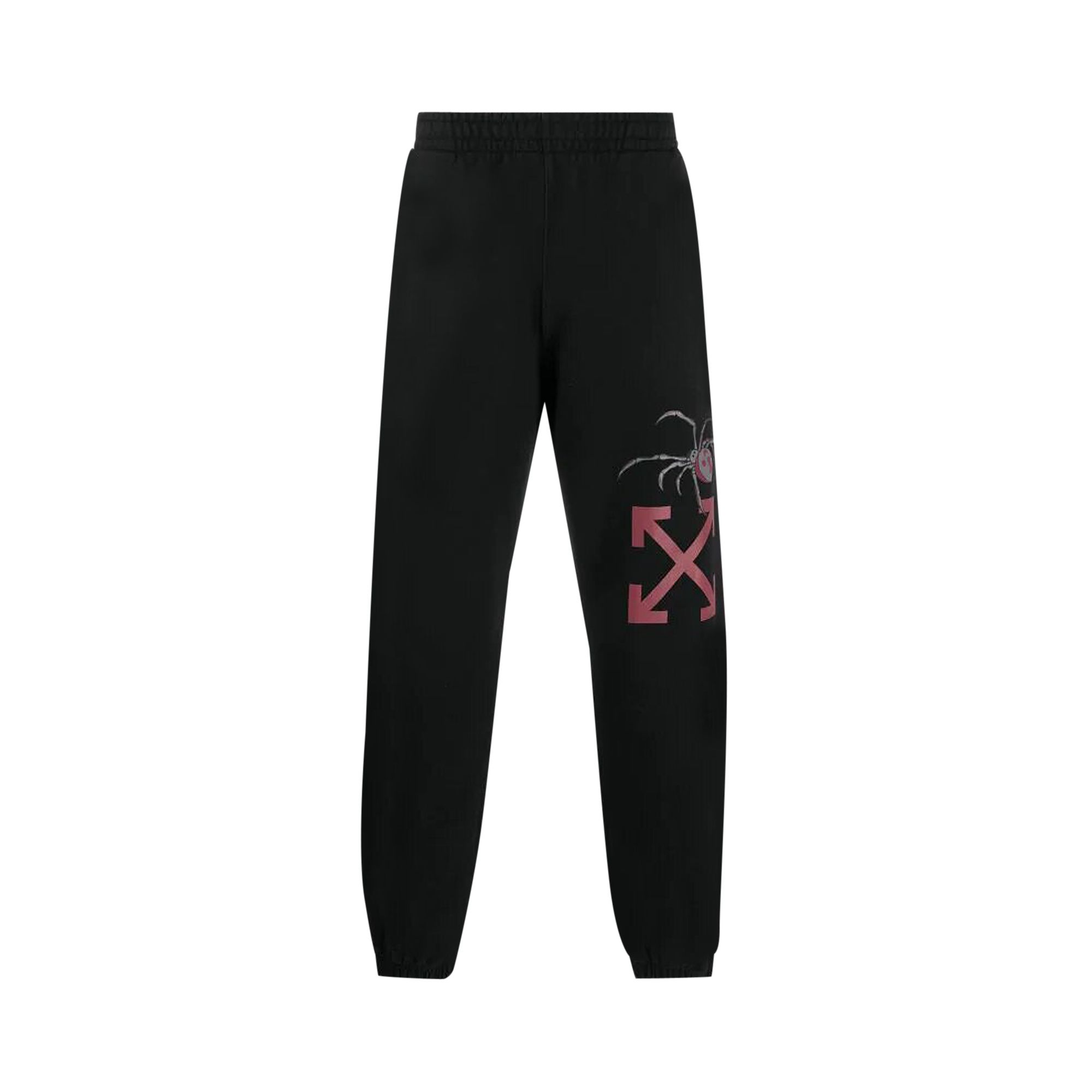 Pre-owned Off-white Arachno Arrow Short Sweatpant 'black/bordeaux' | Men's Size L