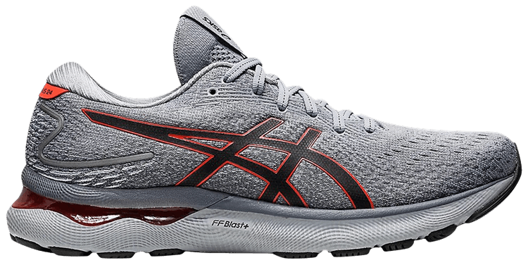 Asics Gel Nimbus 24 2E Wide Sheet Rock Cherry Tomato