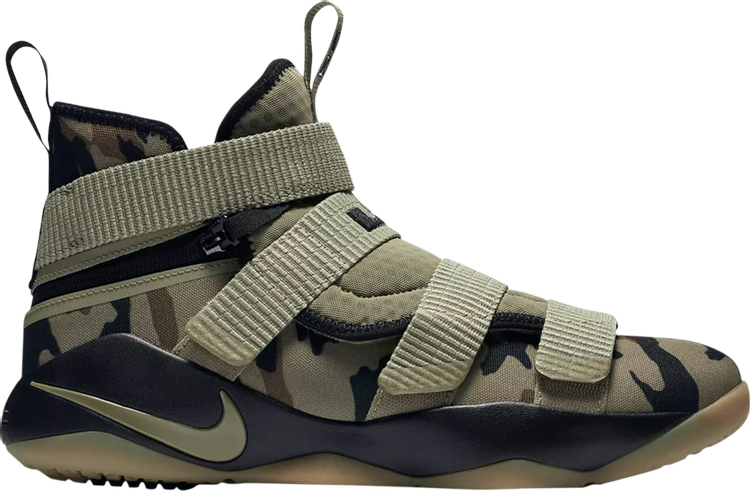 LeBron Soldier 11 FlyEase Extra Wide 'Neutral Olive Camo'