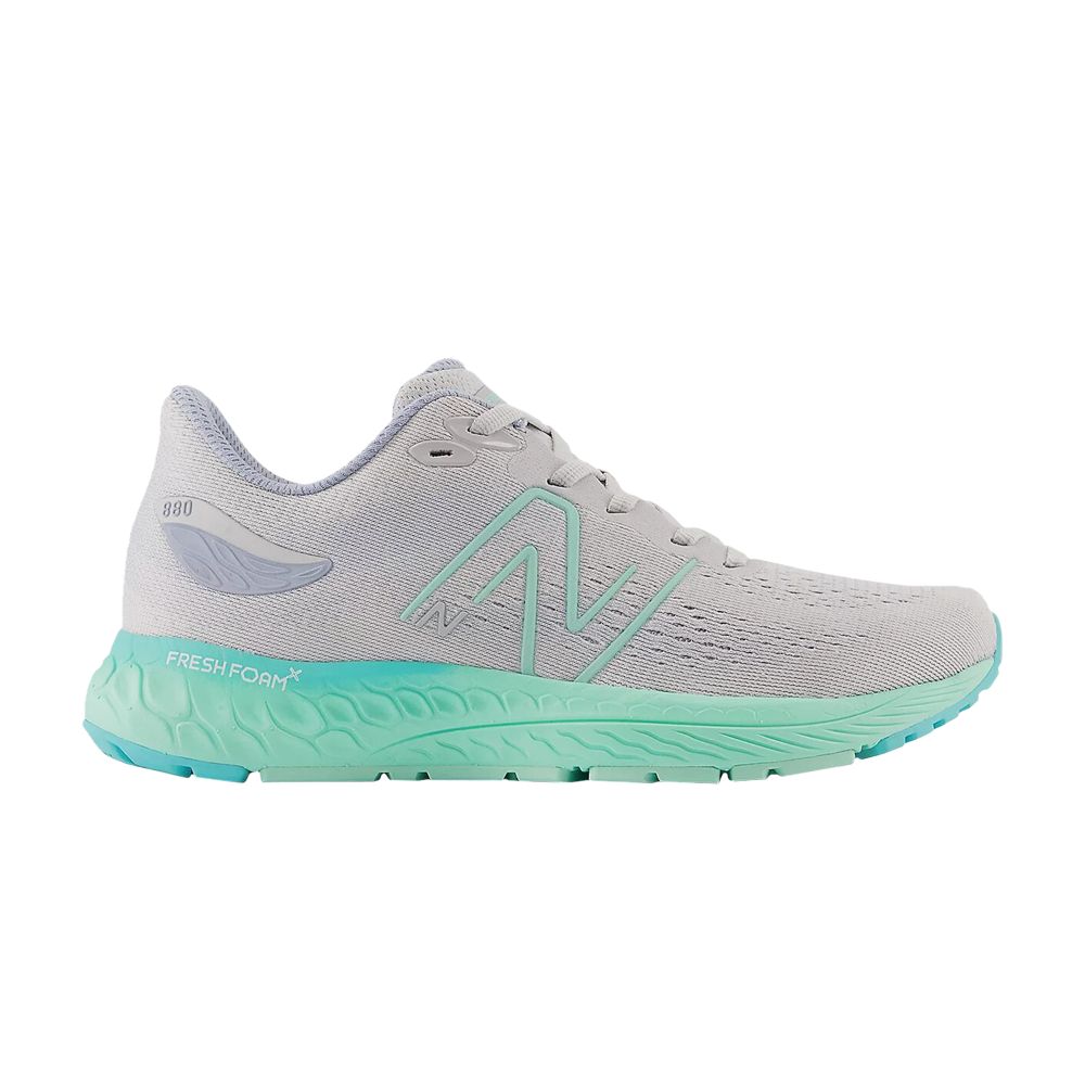 New Balance Fresh Foam X 880v12 Big Kid 'Light Aluminum Bright Mint' | Grey | Kid's Size 7 - GP880F12
