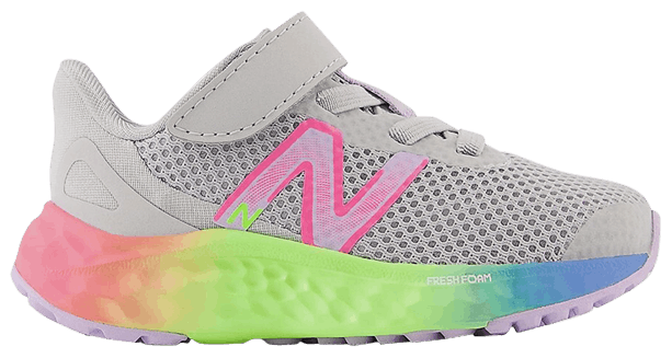 New Balance Fresh Foam Arishi v4 Bungee Lace Toddler Light Aluminum Rainbow