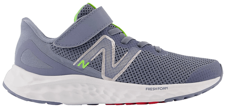 New Balance Fresh Foam Arishi v4 Bungee Lace Little Kid Arctic Grey Pixel Green
