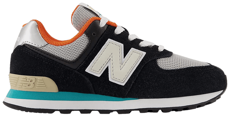 New Balance 574 Little Kid Black Poppy