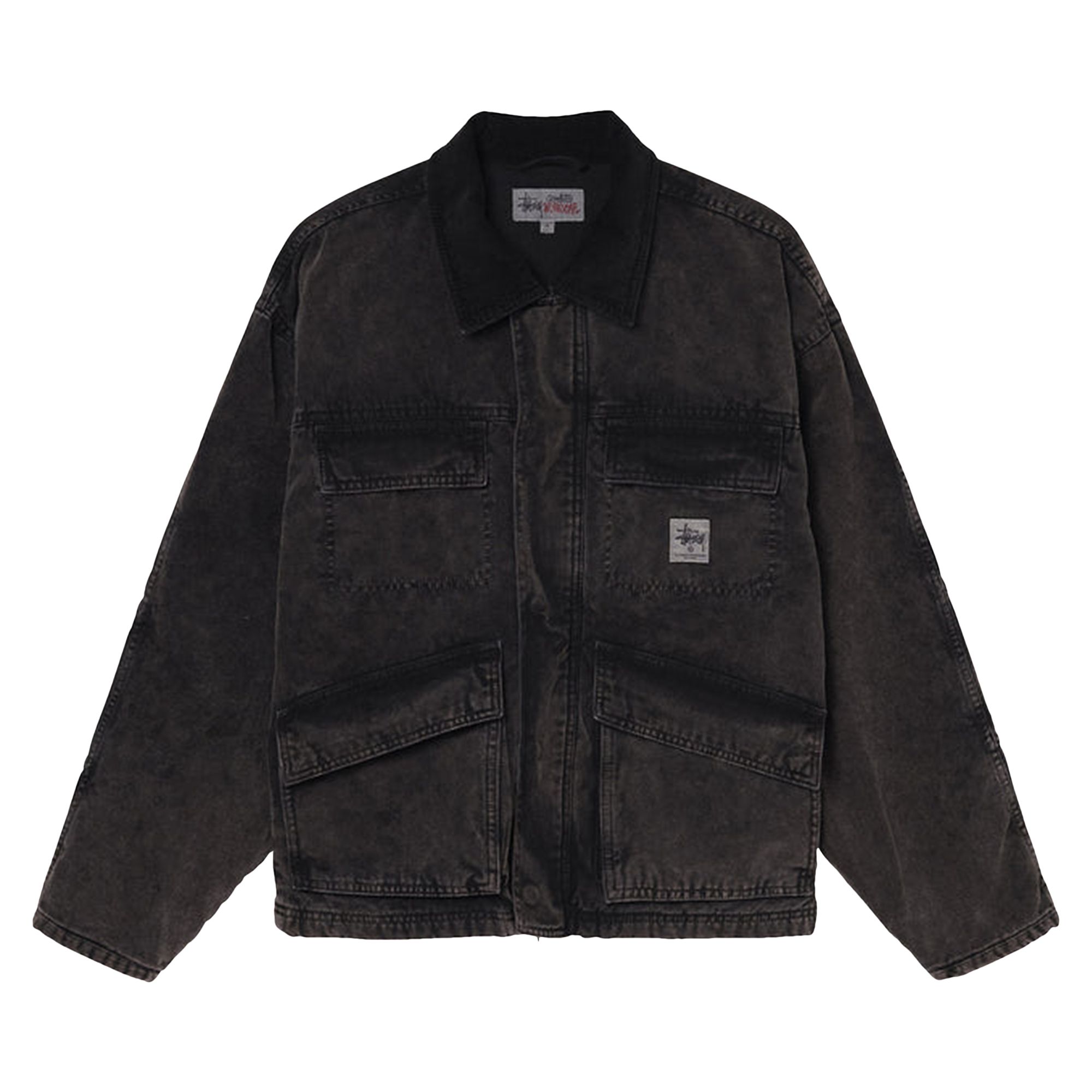 Stussy Washed Canvas Shop Jacket 'Black' | Men's Size S