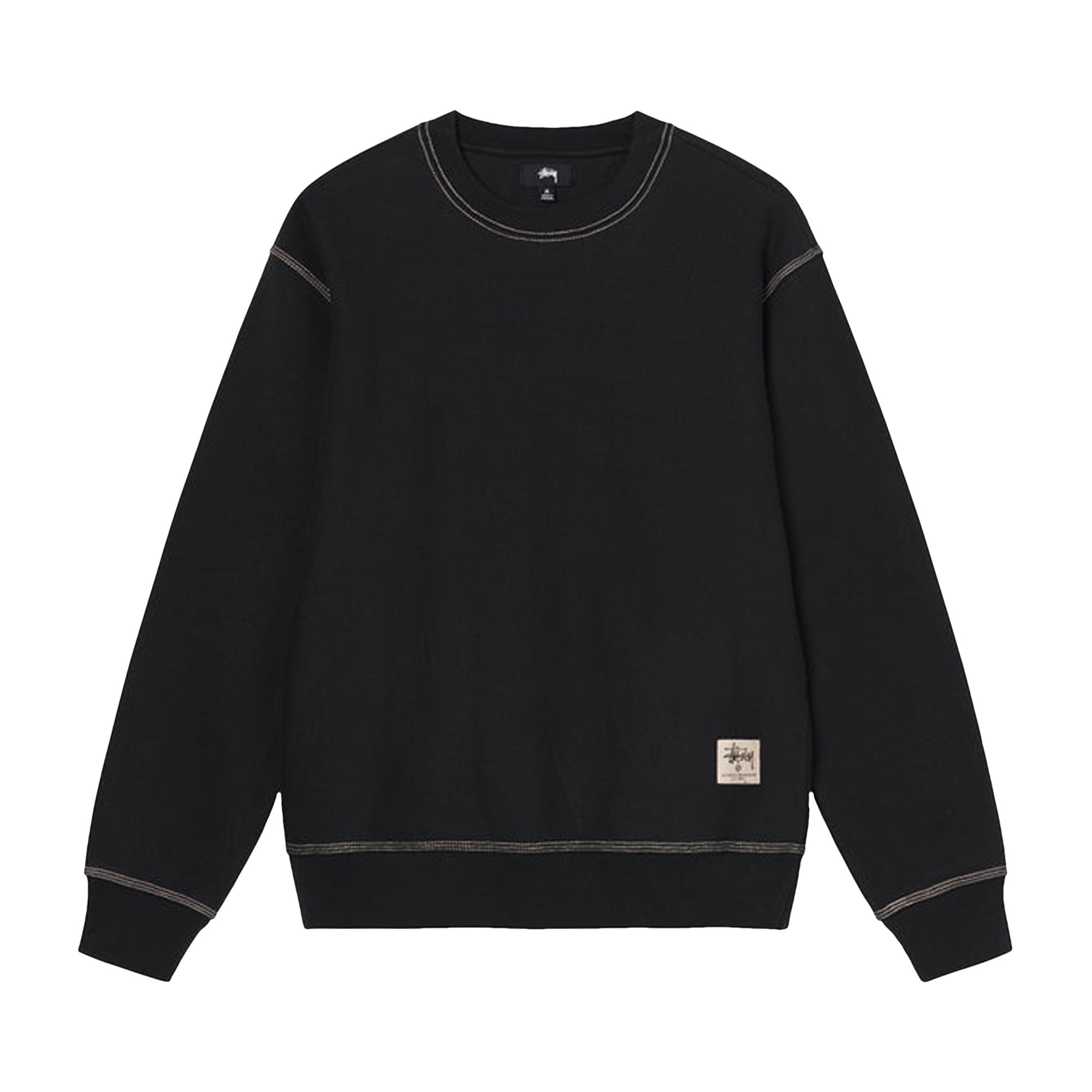 Click to view more detailed imagery on our partner's website Pre-owned Stussy Contrast Stitch Label Crew 'black'