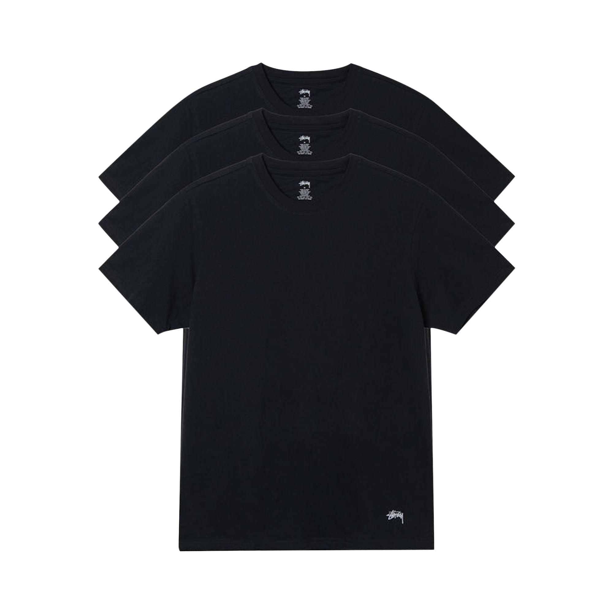 STUSSY STUSSY UNDERSHIRT (3 PACK) 'BLACK'