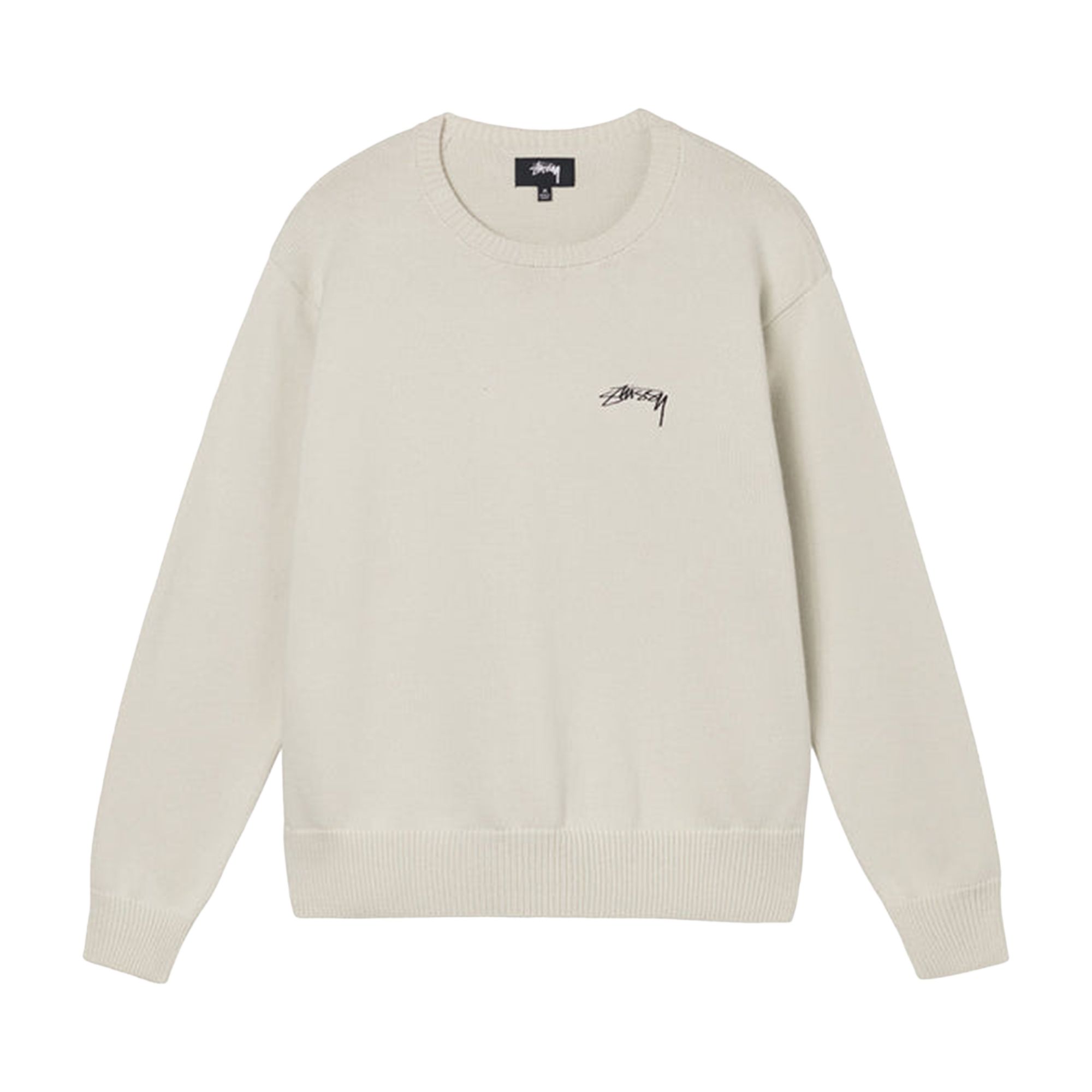 Pre-owned Stussy Care Label Sweater 'natural' | Cream | Men's Size Xl