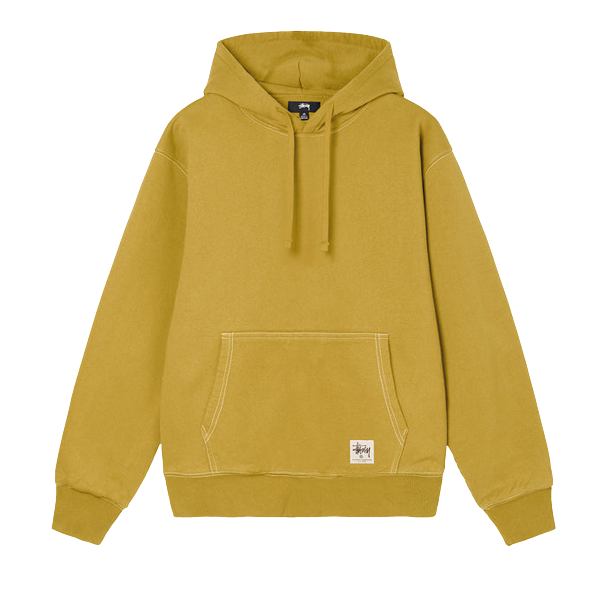 Pre-owned Stussy Contrast Stitch Label Hoodie 'gold'