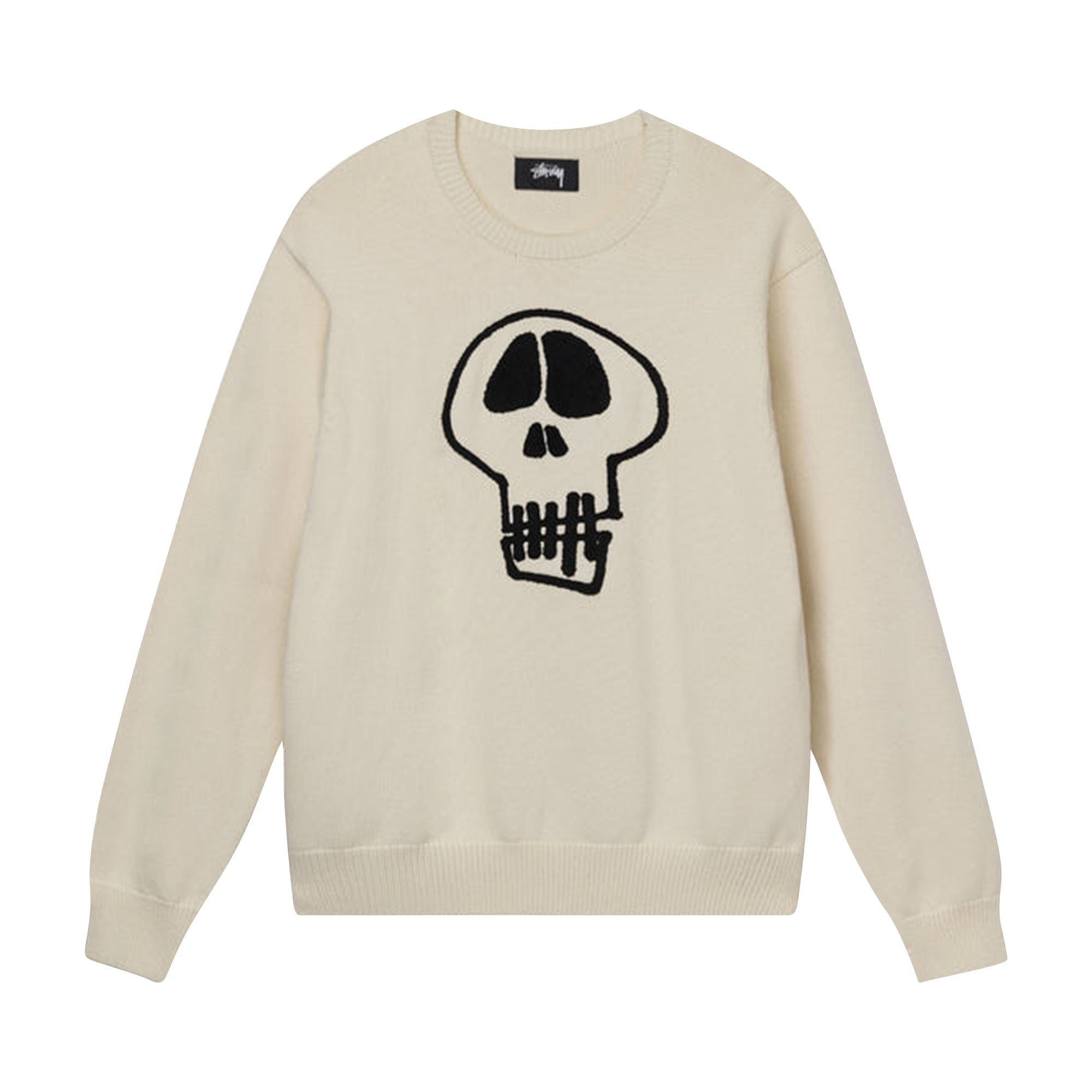 Stussy Skull Sweater 'Natural' | Cream | Men's Size XL