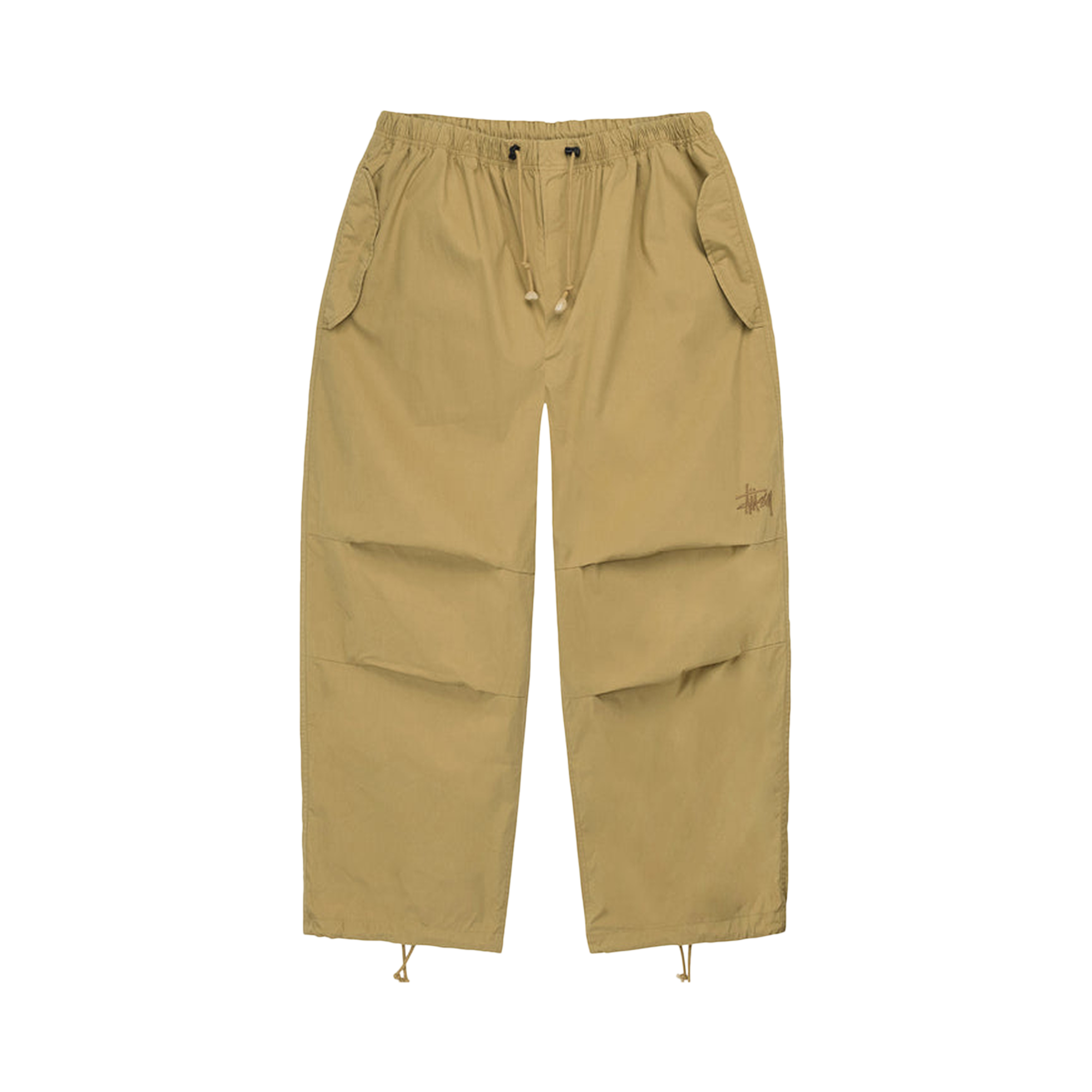Pre-owned Stussy Nyco Over Trousers 'khaki' In Tan