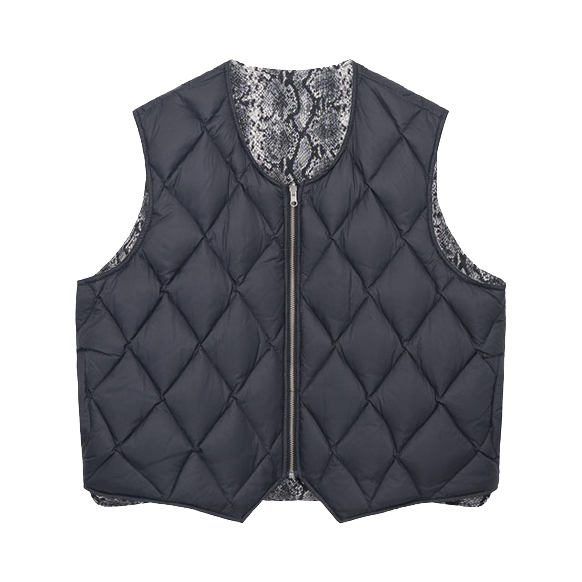 Pre-owned Stussy Python Reversible Vest 'bone' In Grey