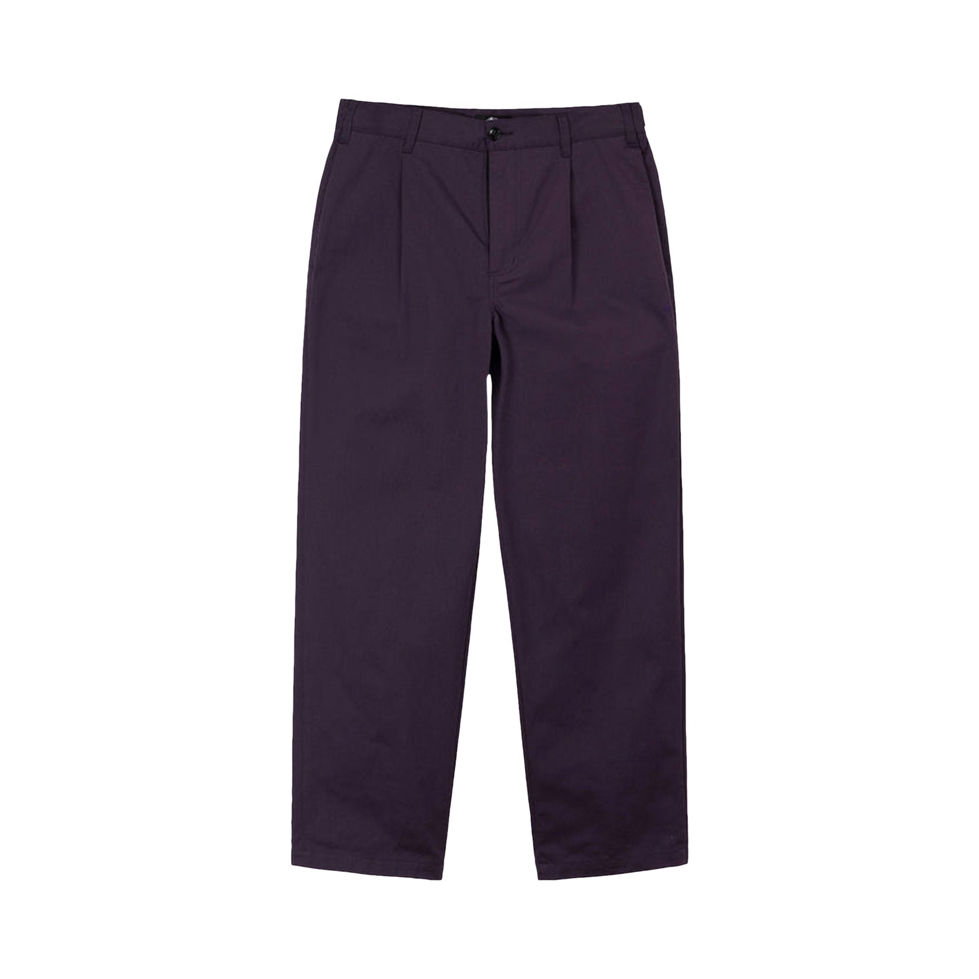 Pre-owned Stussy Twill Volume Pleated Trouser 'grape' In Purple
