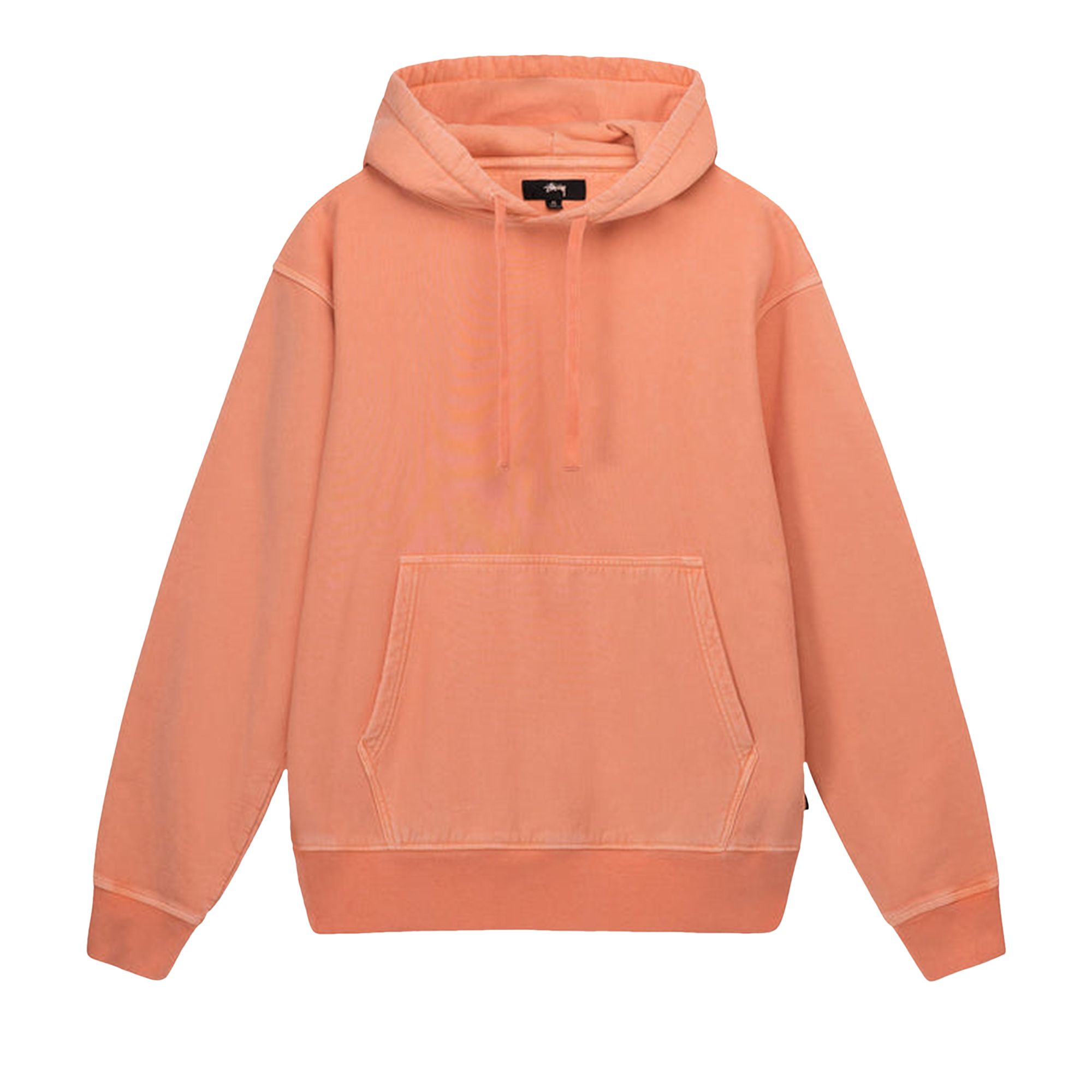 Stussy Pigment Dyed Fleece Hoodie 'Coral' | Orange | Men's Size M