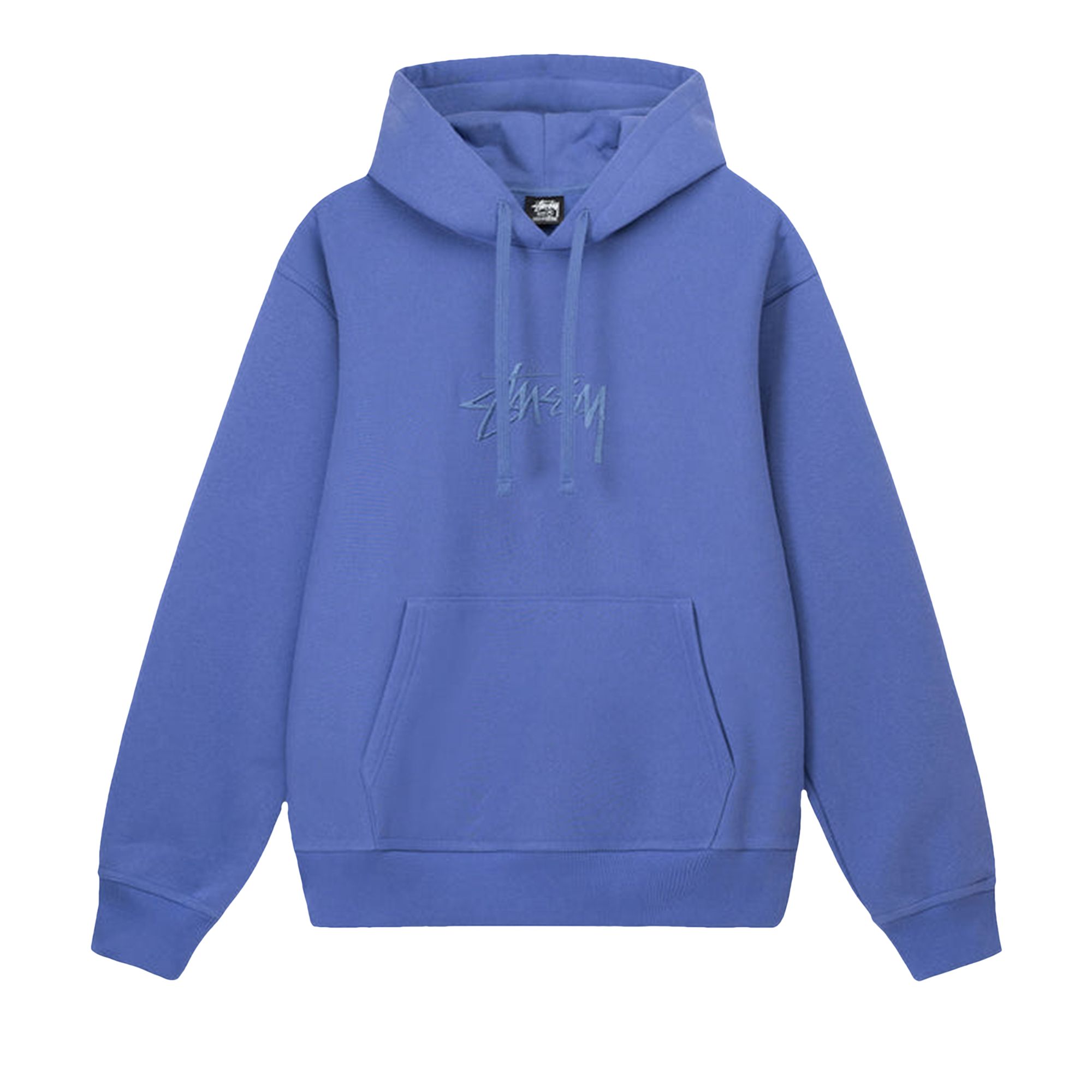 Stussy Stock Logo Appliqué Hoodie 'Denim' | Blue | Men's Size M