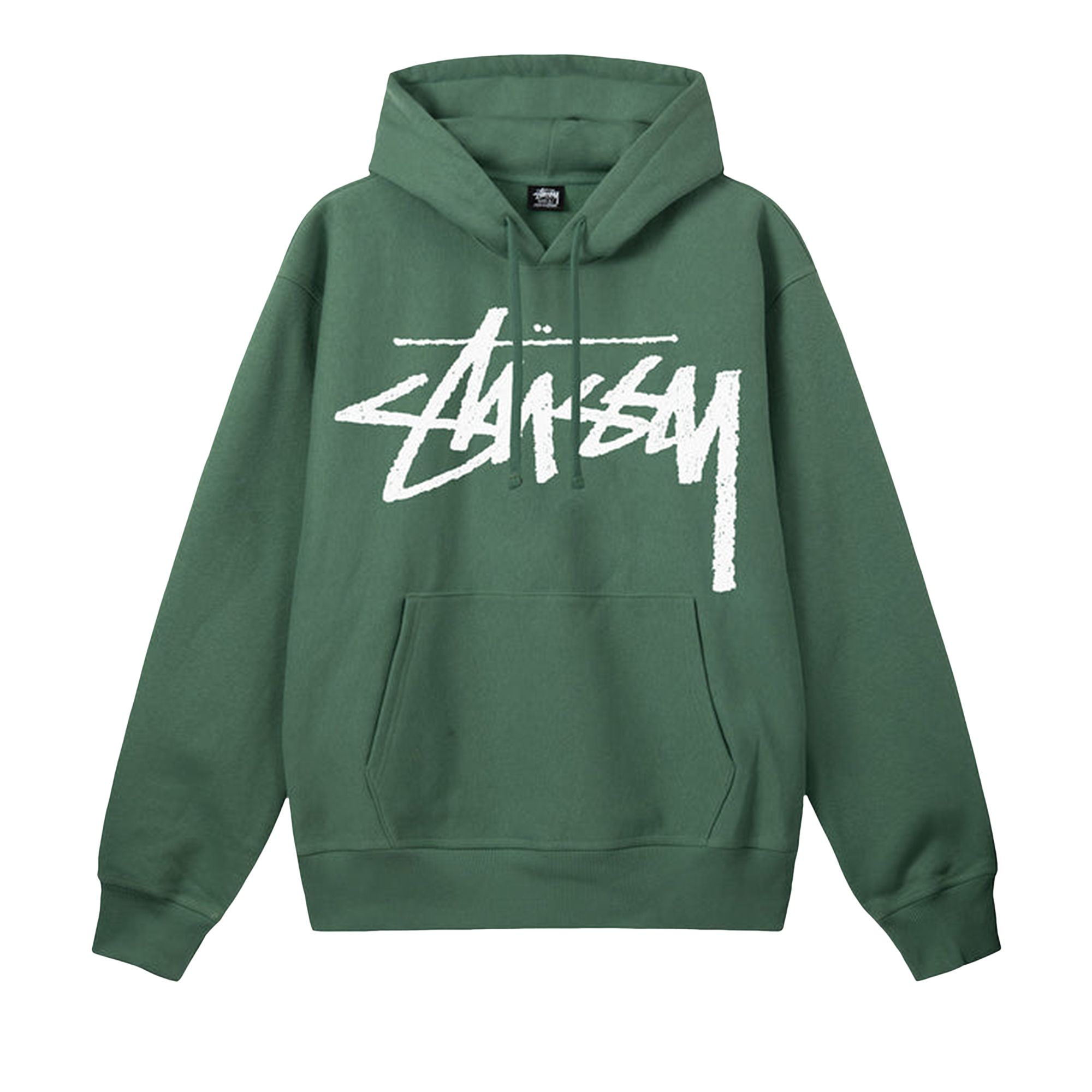 Pre-owned Stussy Big Stock Hoodie 'green'