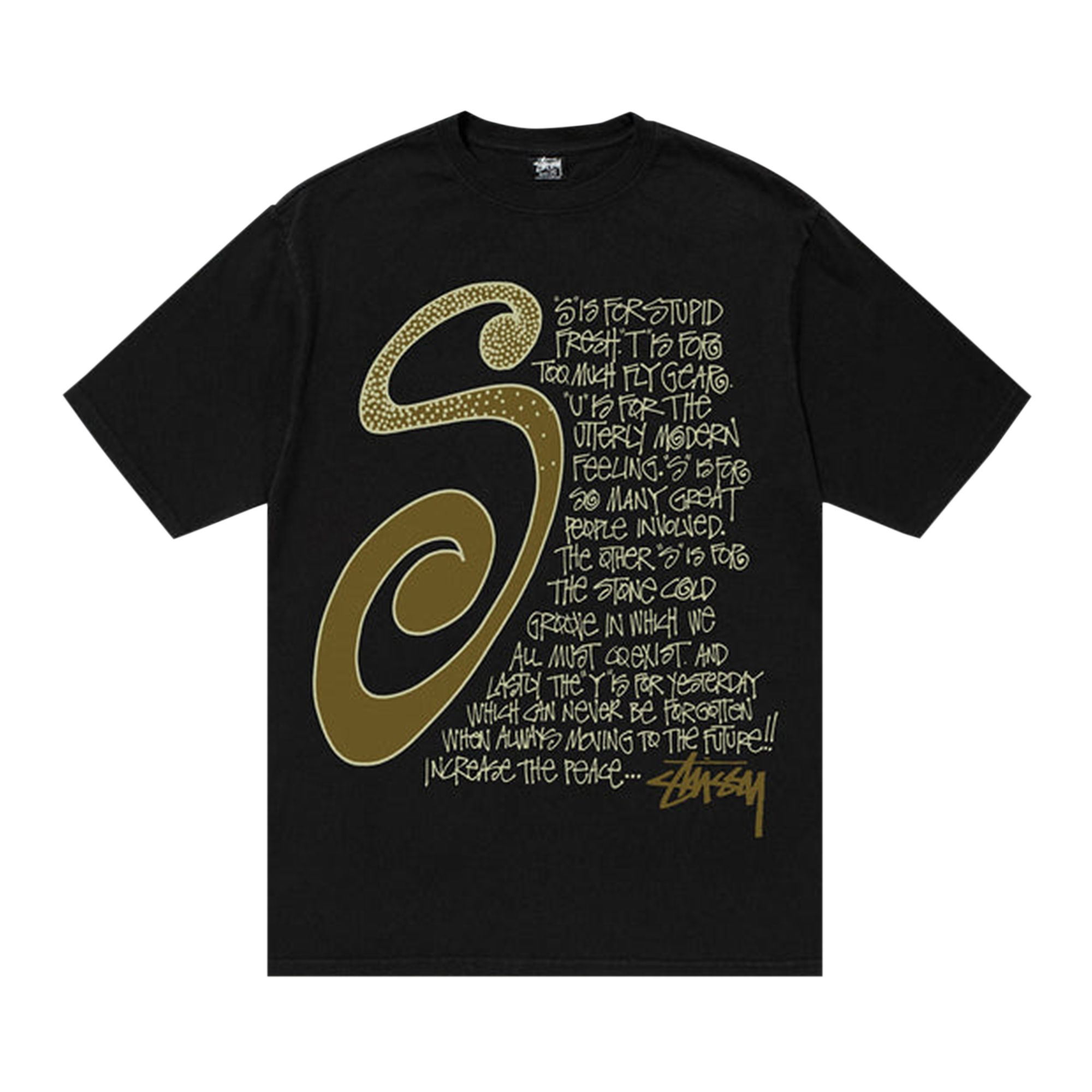 Stussy S Talk Pigment Dyed Tee 'Black' | Men's Size S