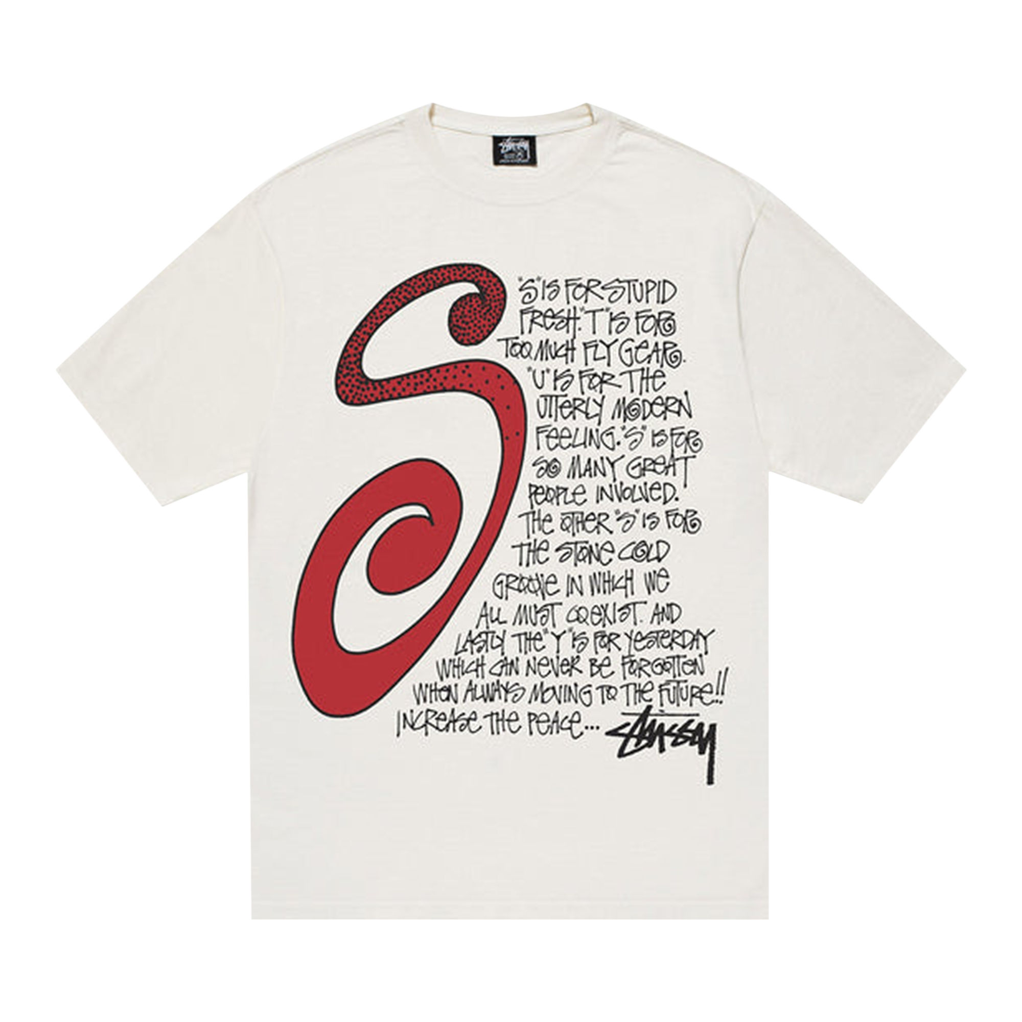 Pre-owned Stussy S Talk Pigment Dyed Tee 'natural' In White