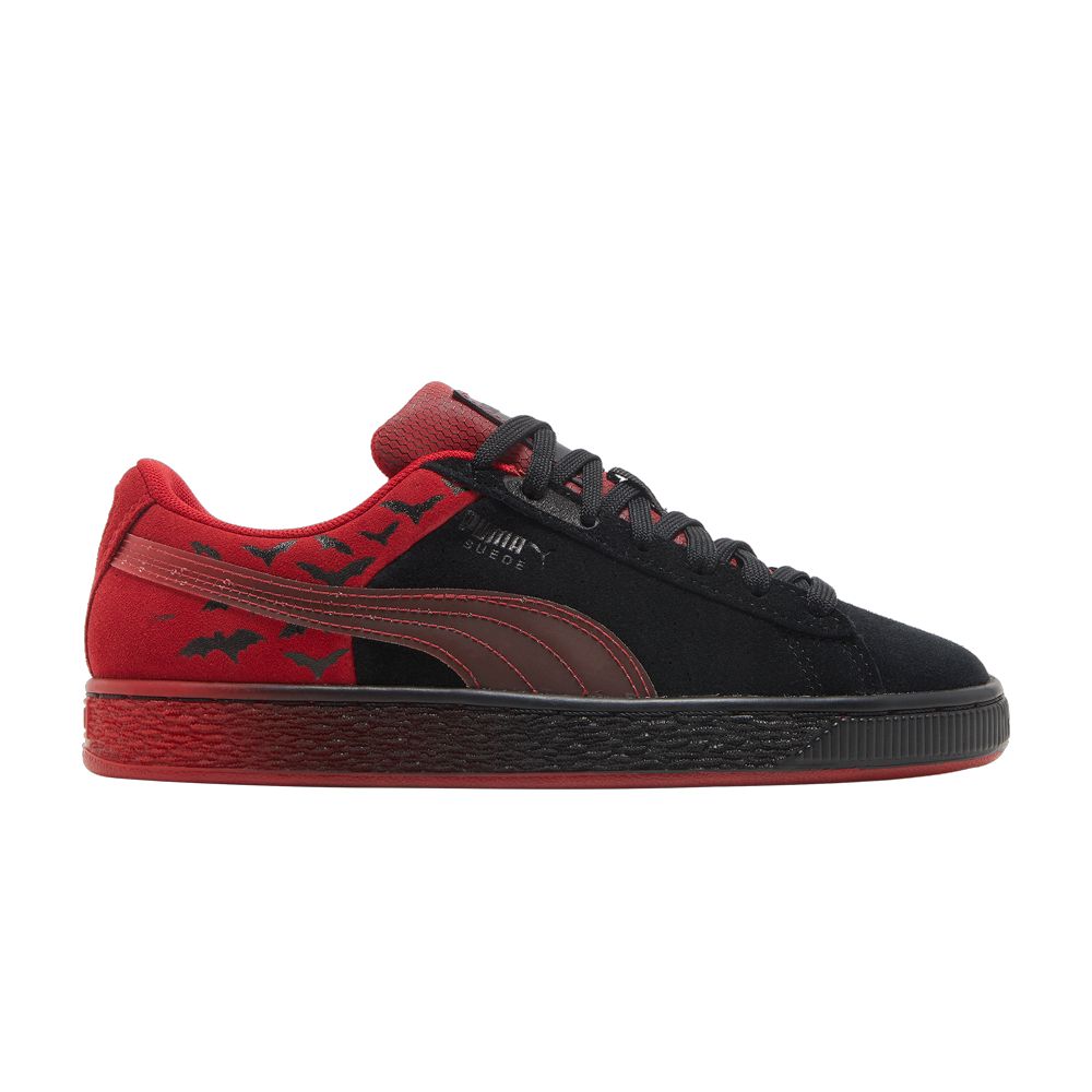 Puma Batman x Suede Classic Big Kid 'Black Barbados Cherry' | Red | Kid's Size 6