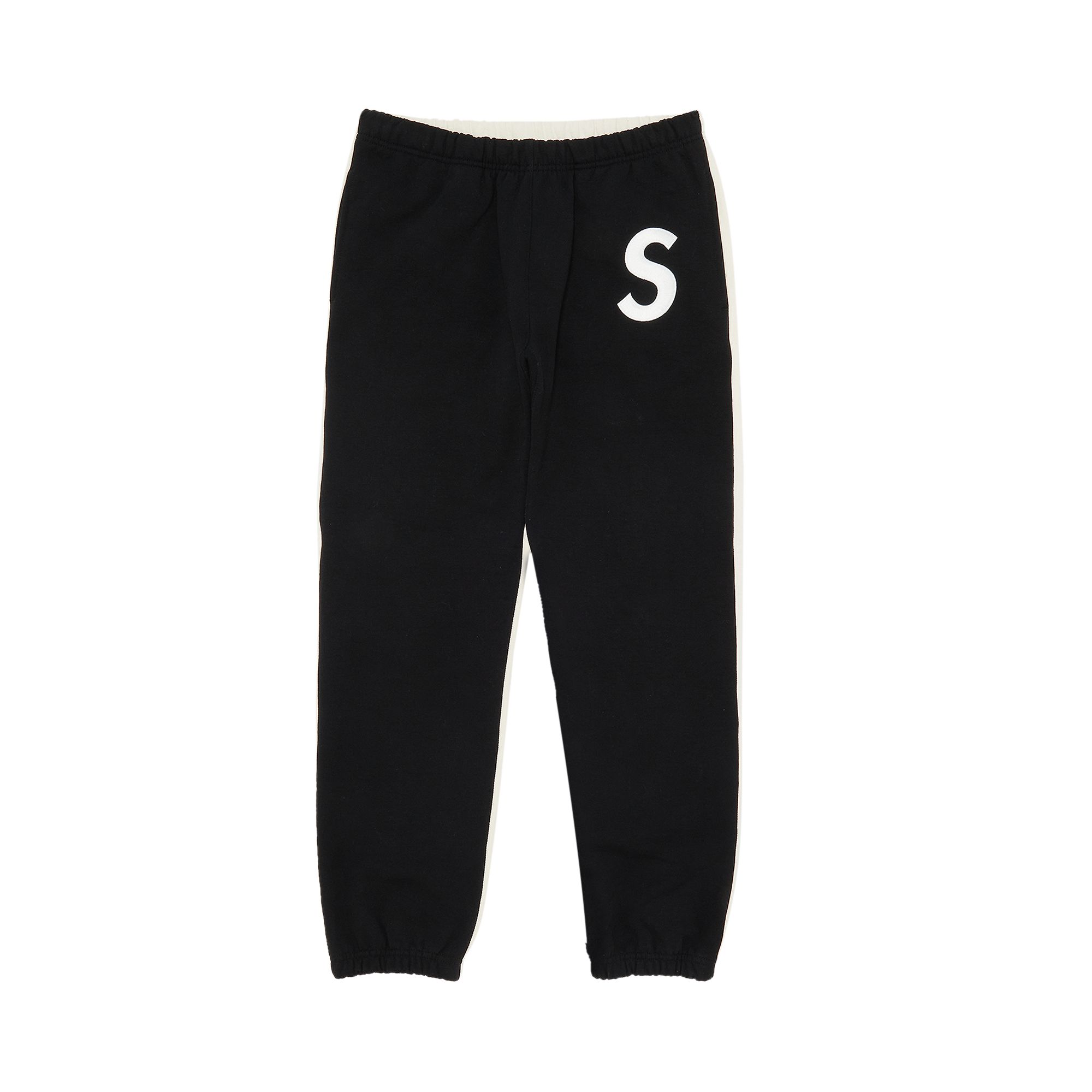 Supreme S Logo Split Sweatpant 'Black' | Men's Size XL