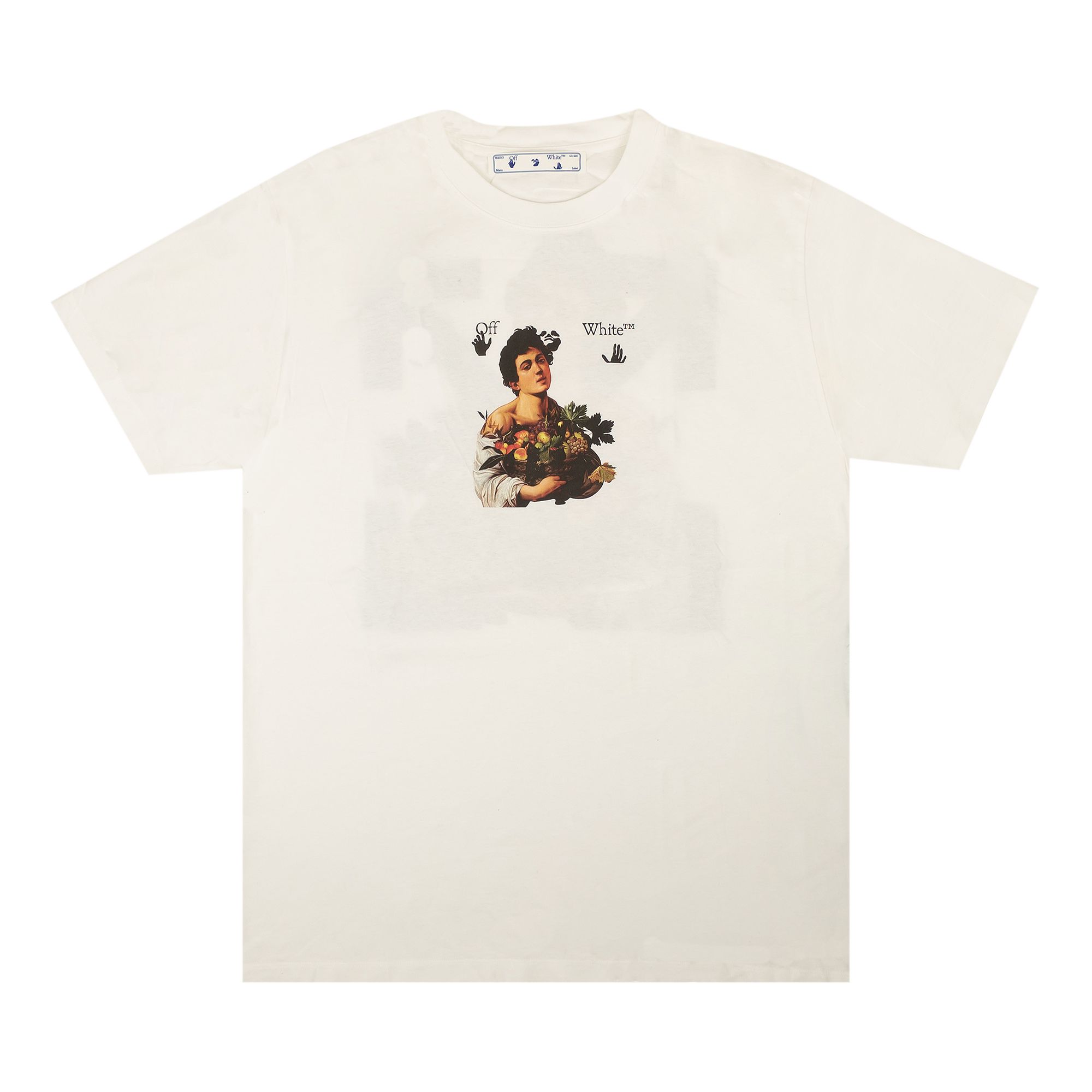Off-White Caravaggio Boy Slim Tee 'White/Black' | Men's Size L