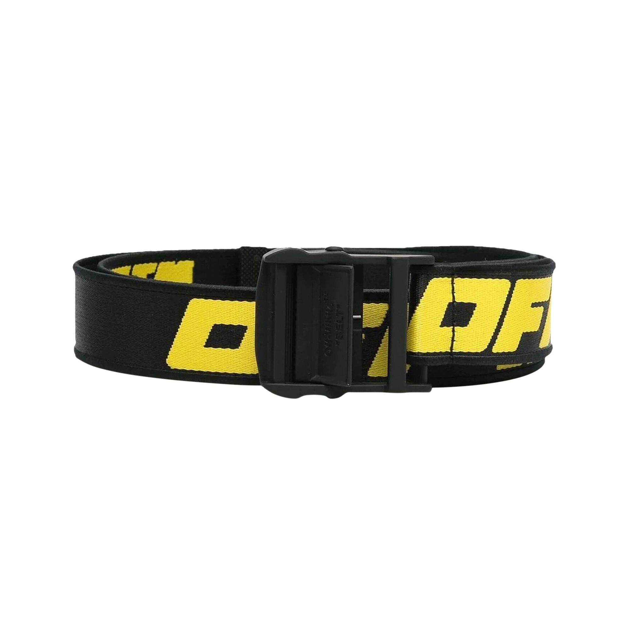 Off-White Tape Industrial Belt 'Black/Yellow' | Men's Size Onesize