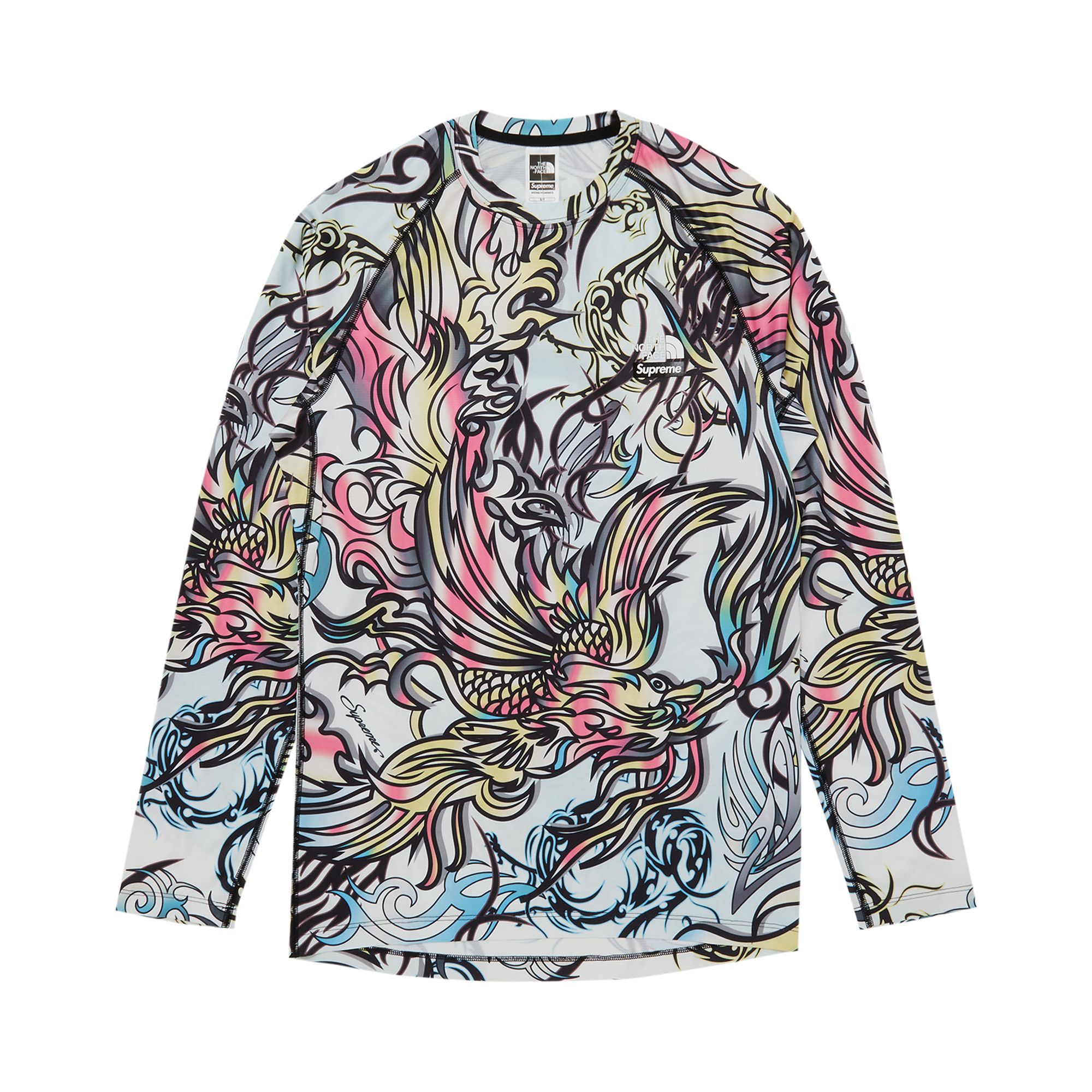Supreme x The North Face Base Layer Long-Sleeve Top 'Multicolor Dragon' | Multi-Color | Men's Size XL